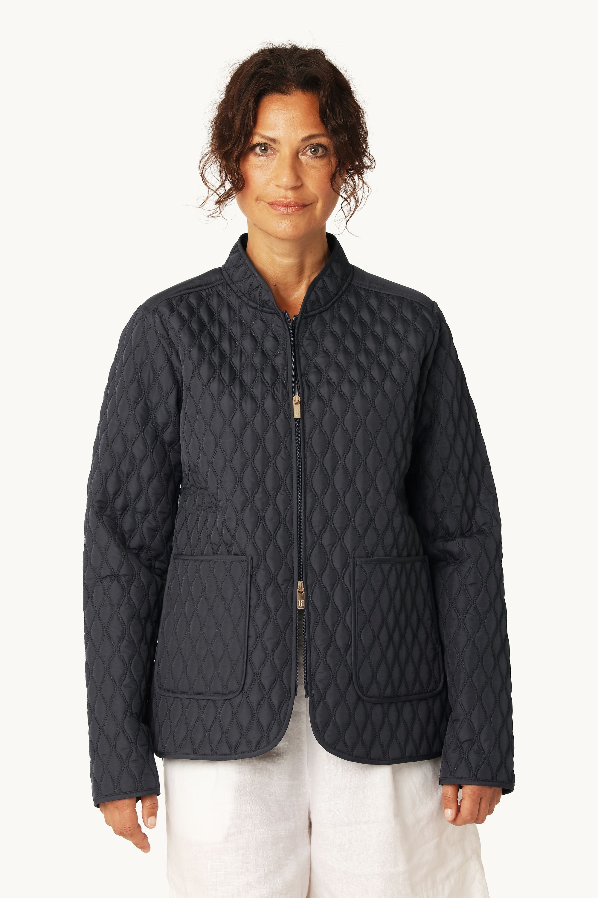 Short Quilt Jacket - Dark Indigo