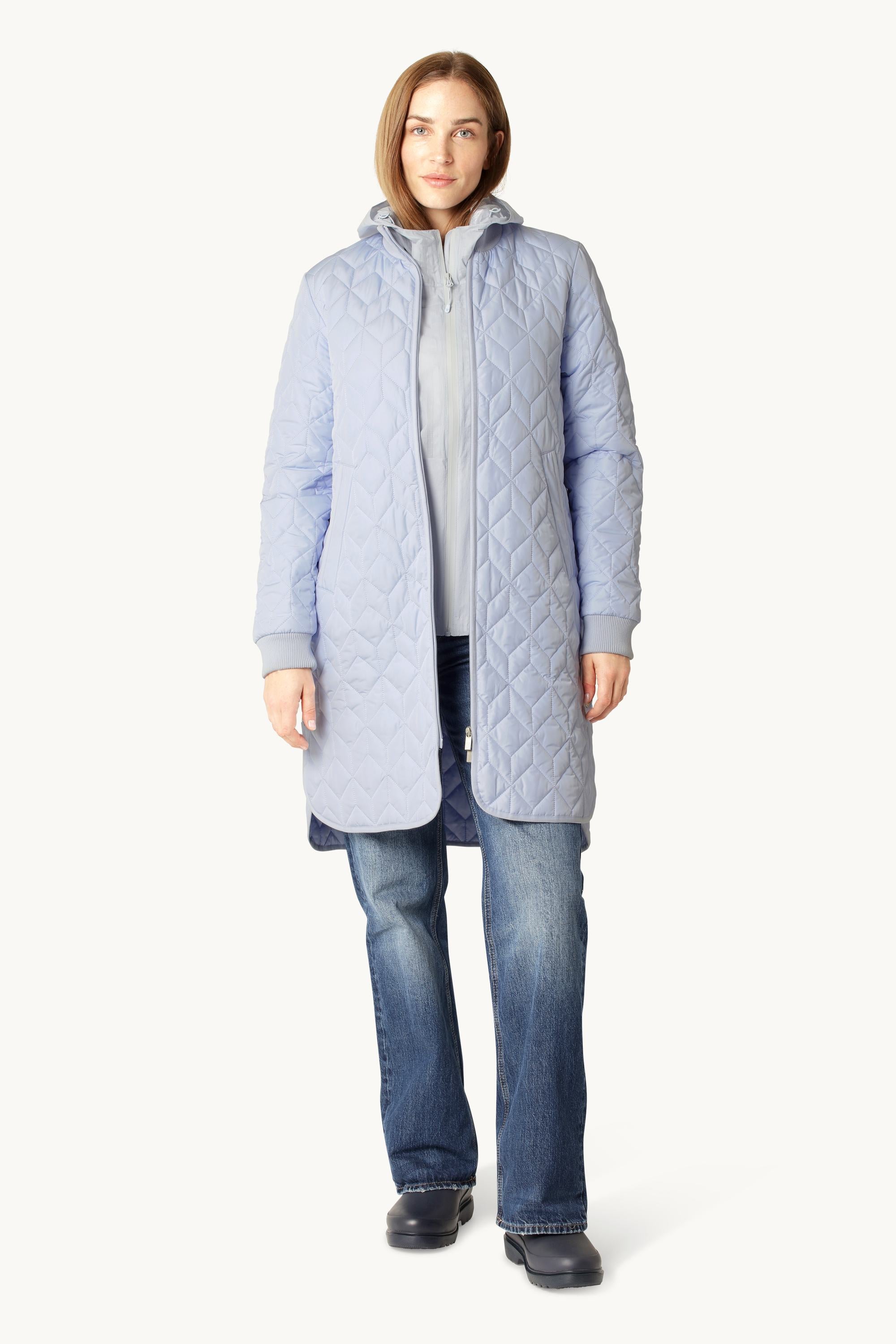 Veste Longue Matelassée - Heather