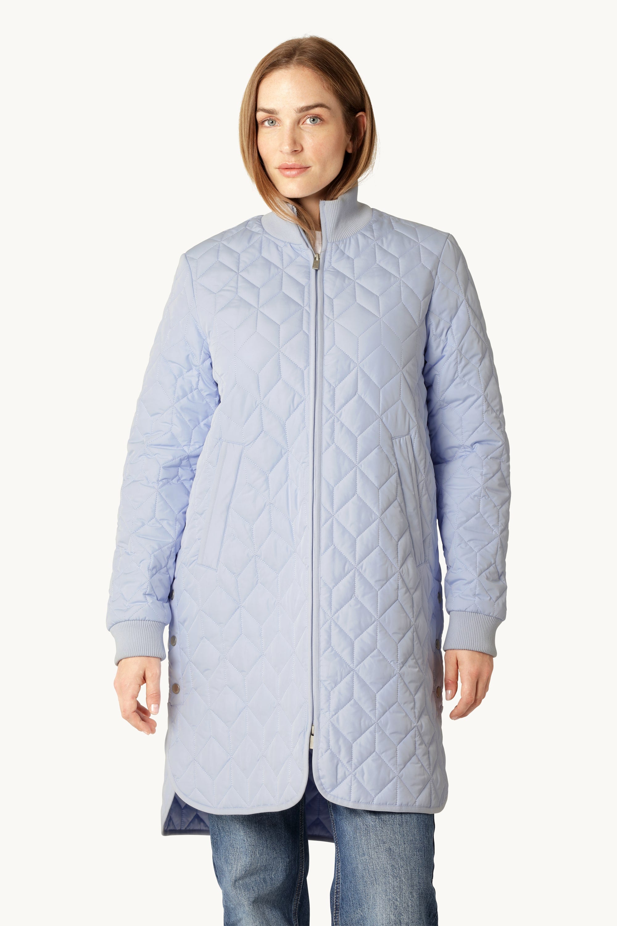 Veste Longue Matelassée - Heather