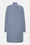 Long Padded Quilt Jacket - Grey Blue