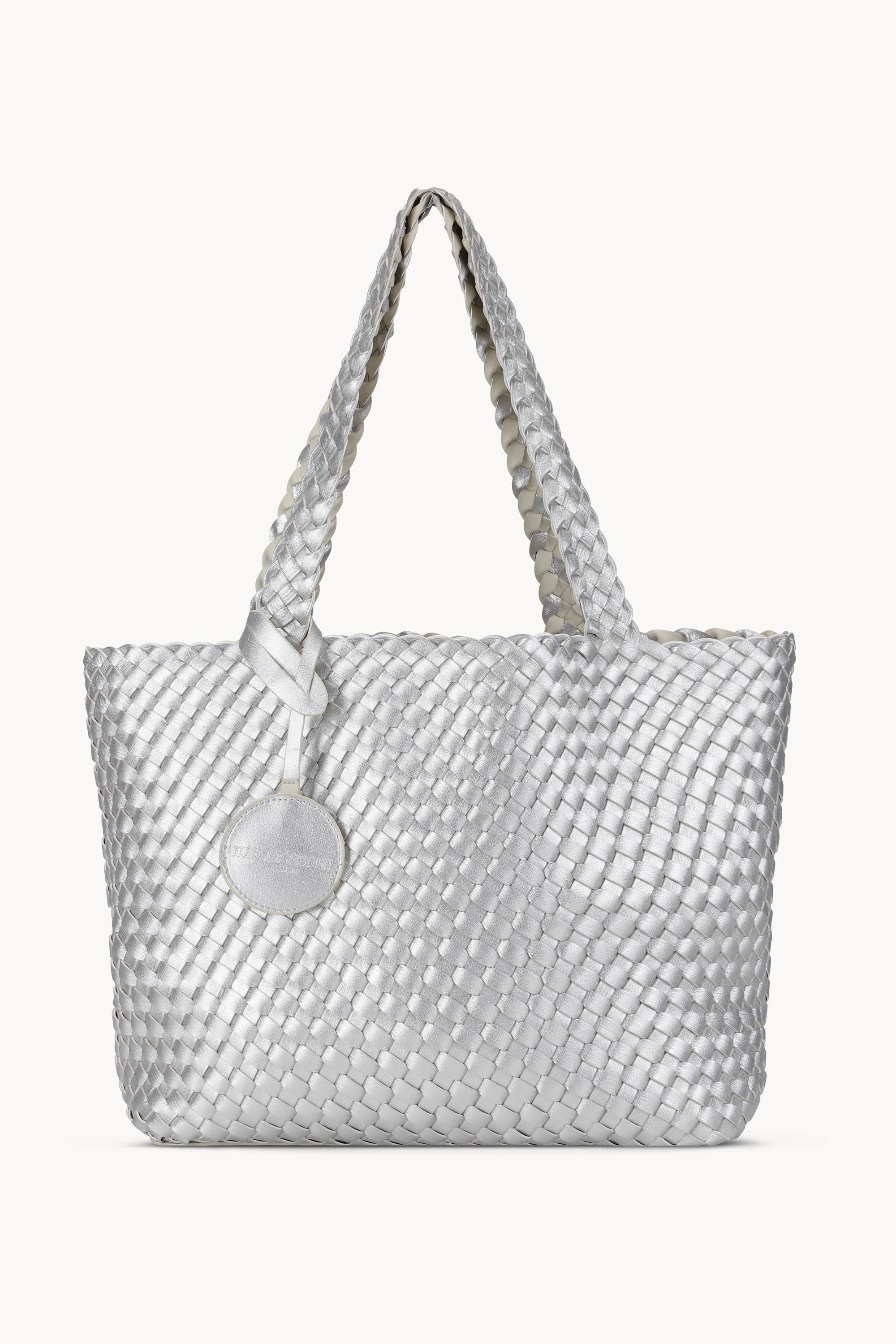 Tote Bag Tressé - Milk Creme Silver
