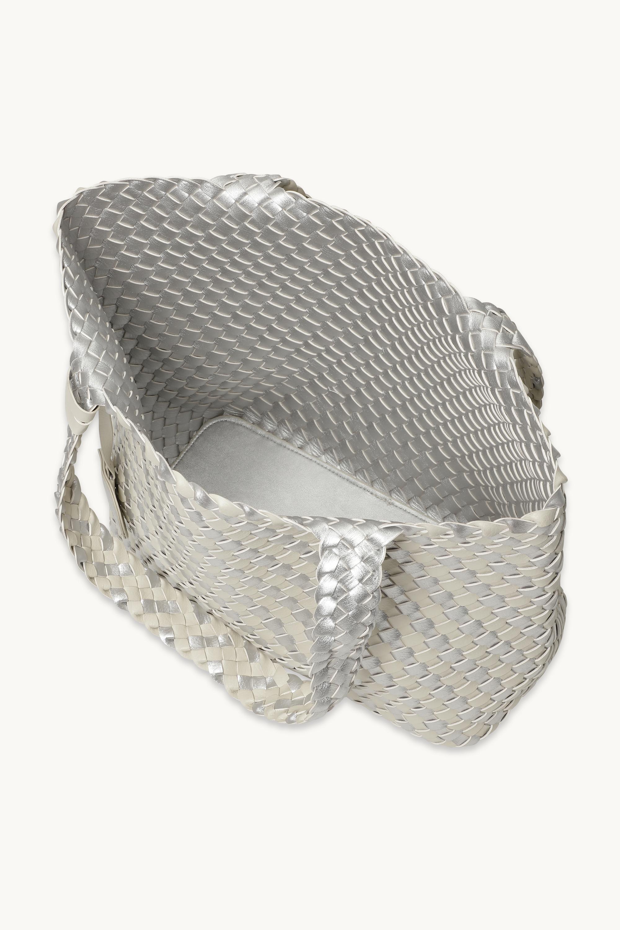 Tote Bag Tressé - Milk Creme Silver