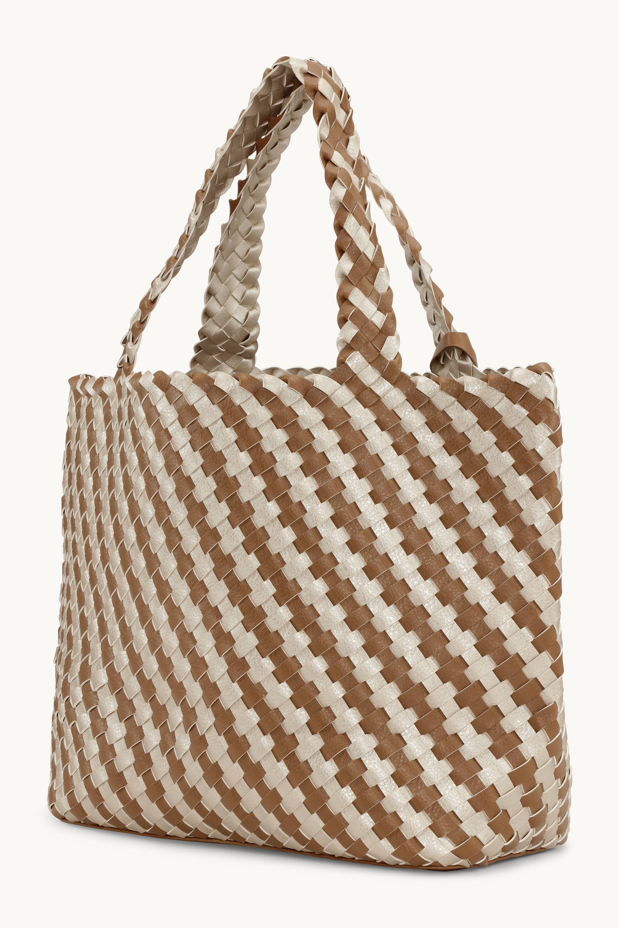 Tote Bag Tressé - Goldy Sand Dollar Metallic