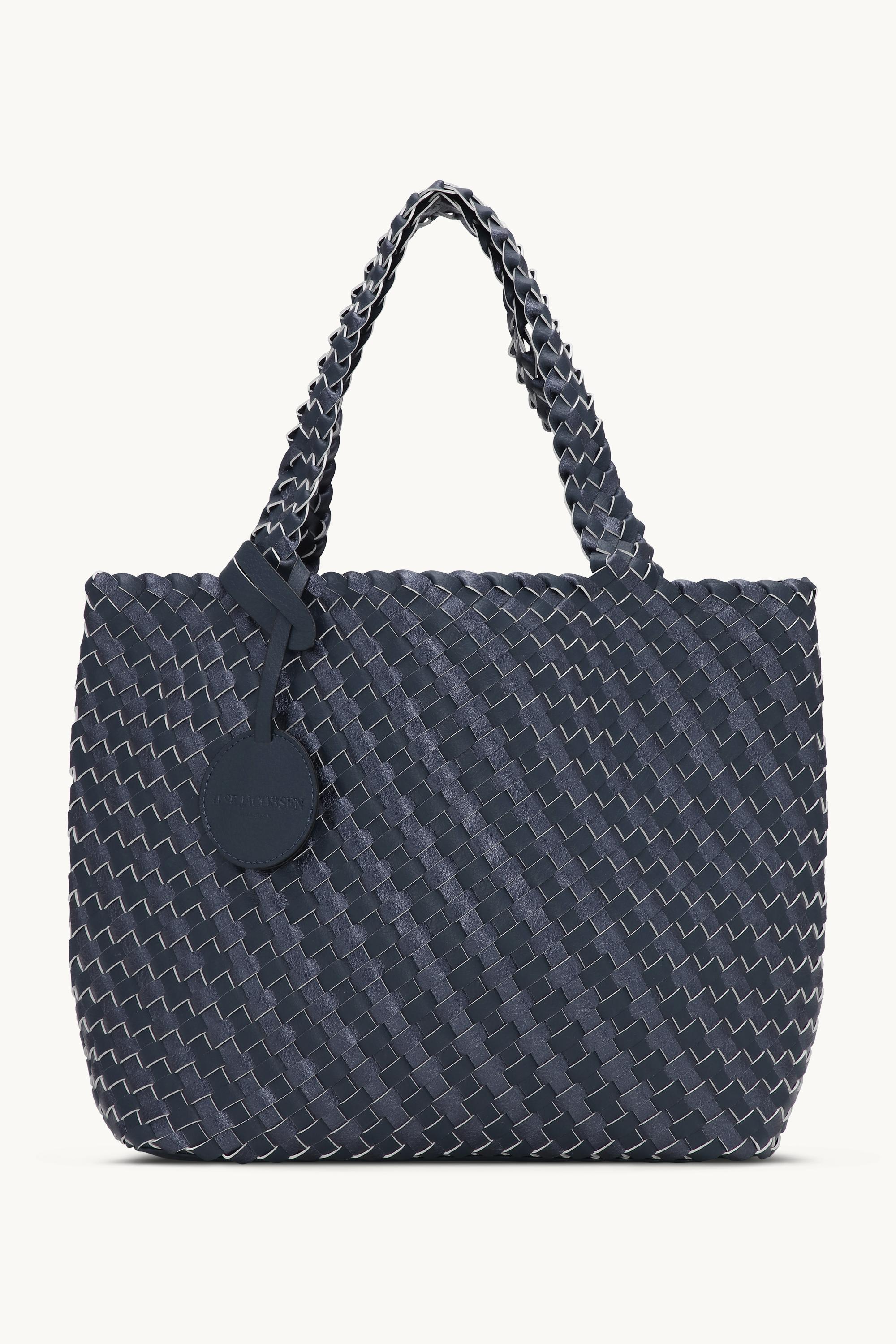 Tote Bag Tressé - Ombre Blue Metallic Ombre Blue