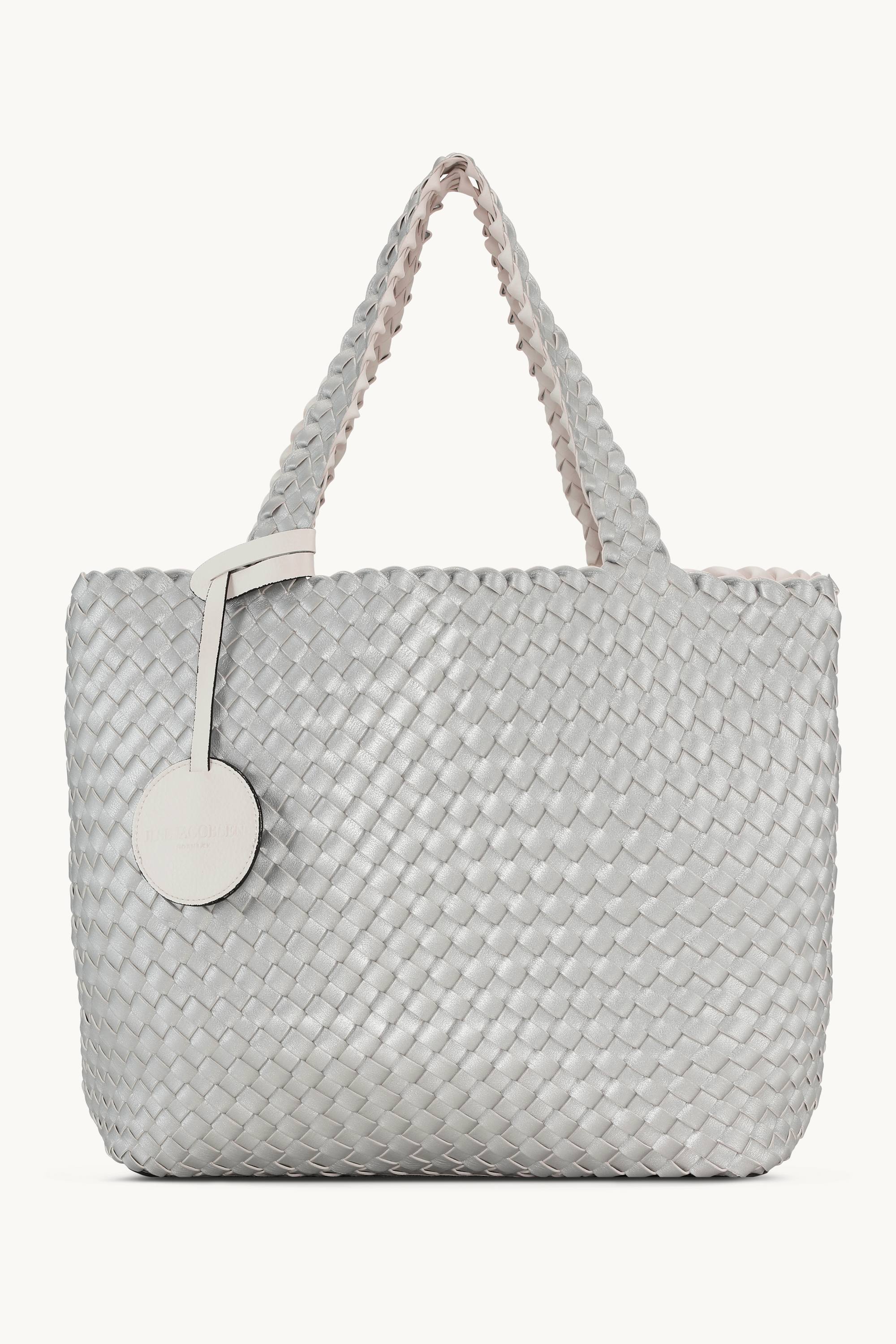 Tote Bag Tressé - White Silver
