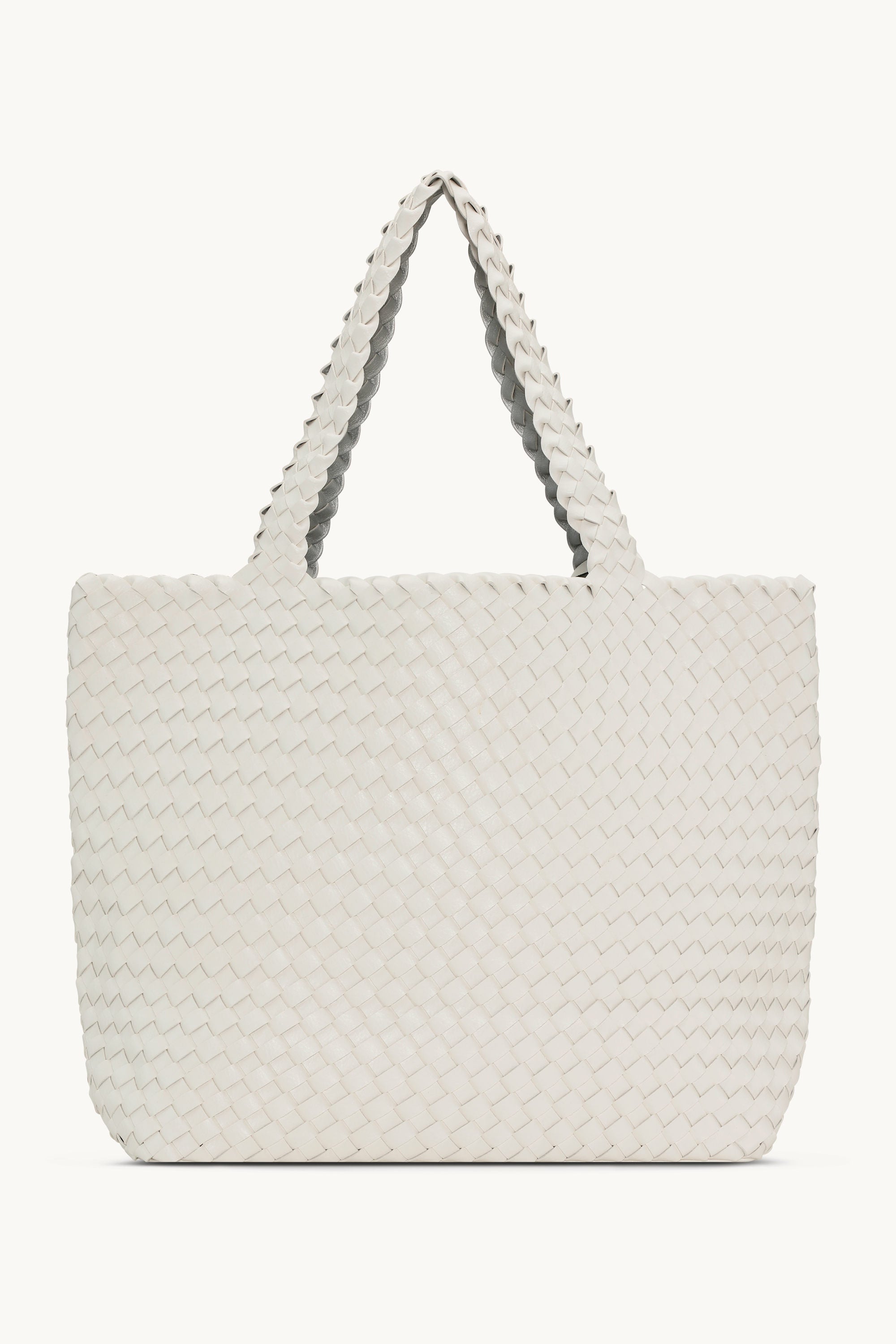 Tote Bag Tressé - White Silver