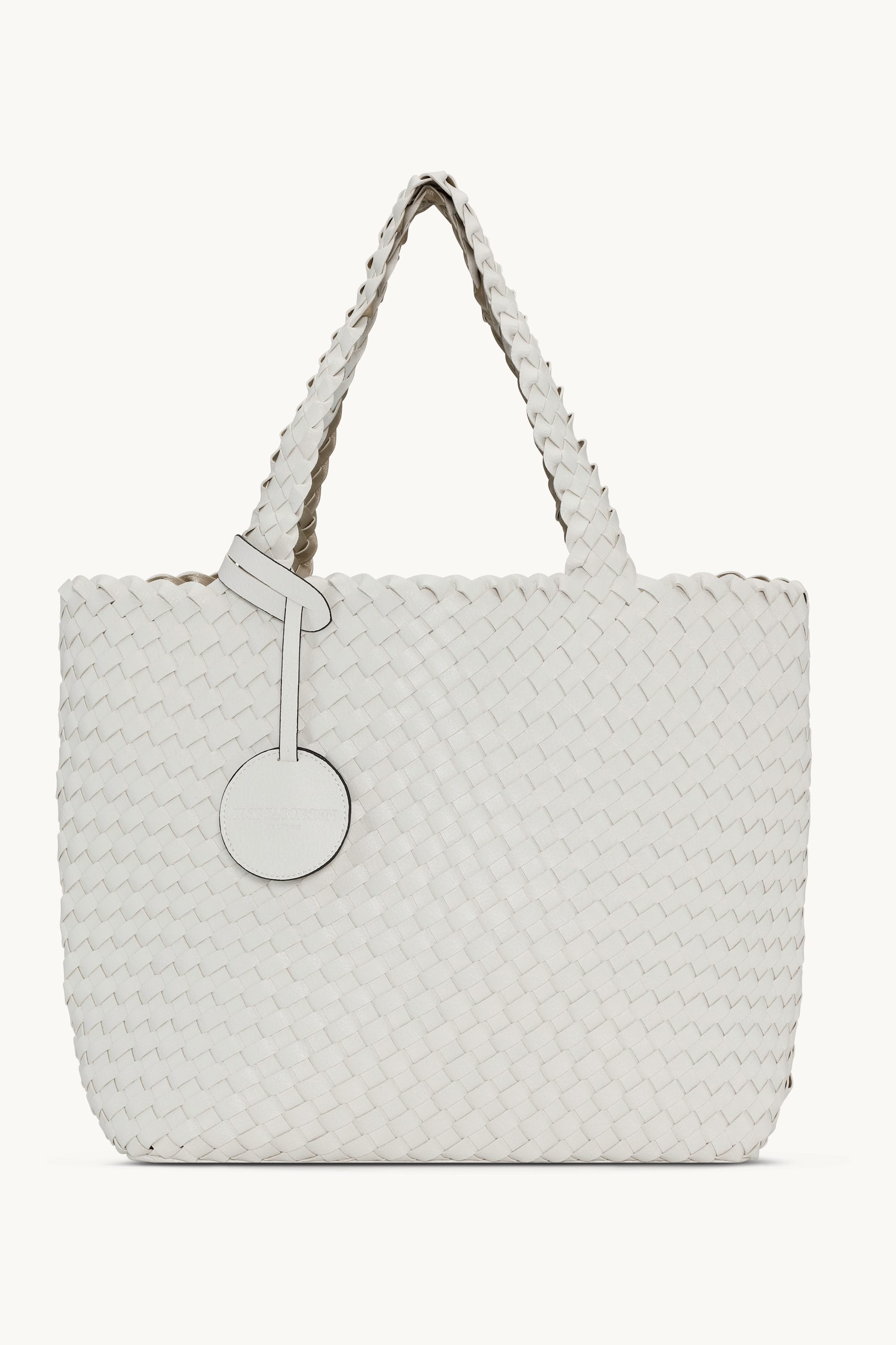 Tote Bag Tressé - White Platin