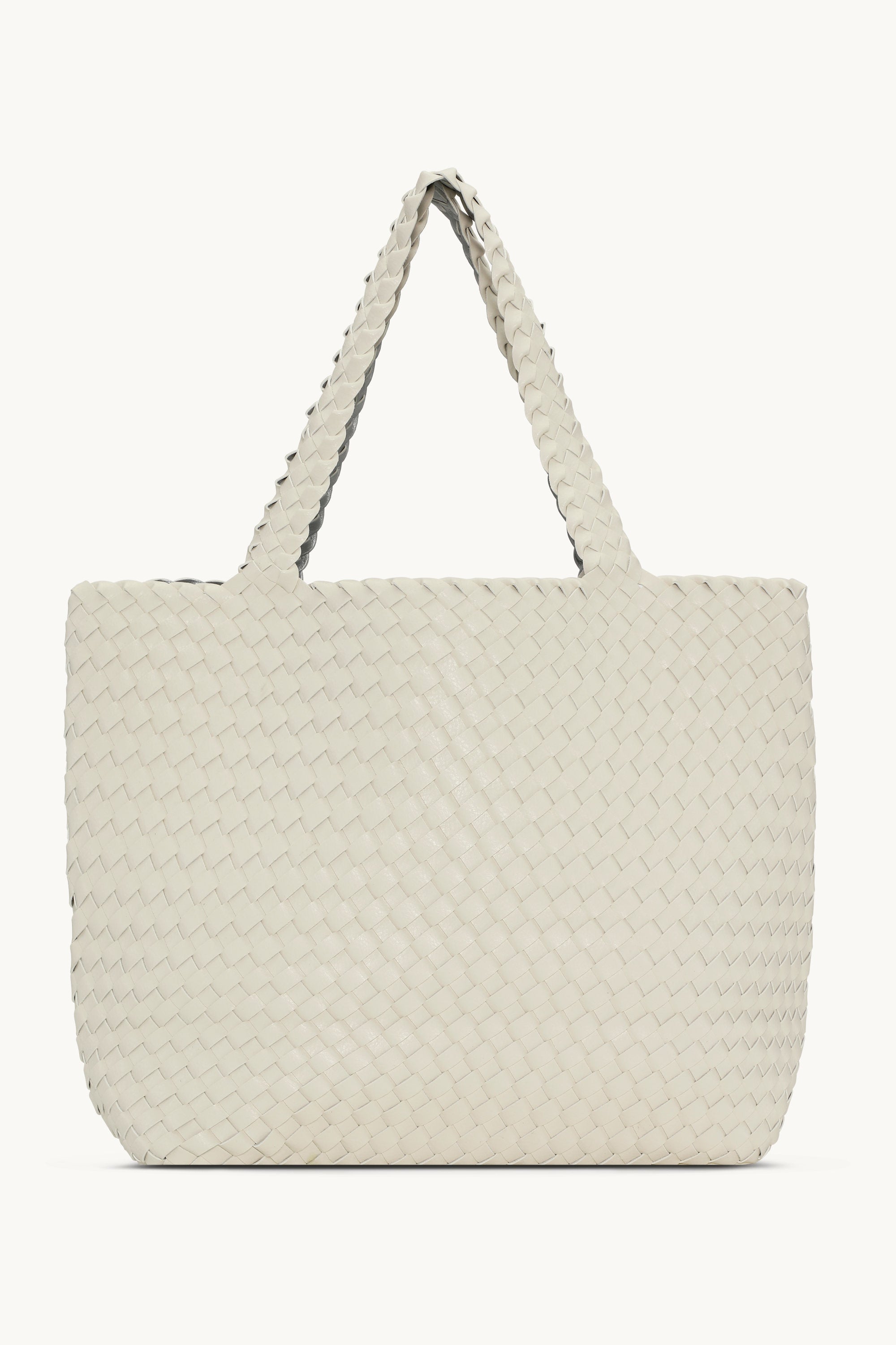 Tote Bag Braided - Egg White Silver