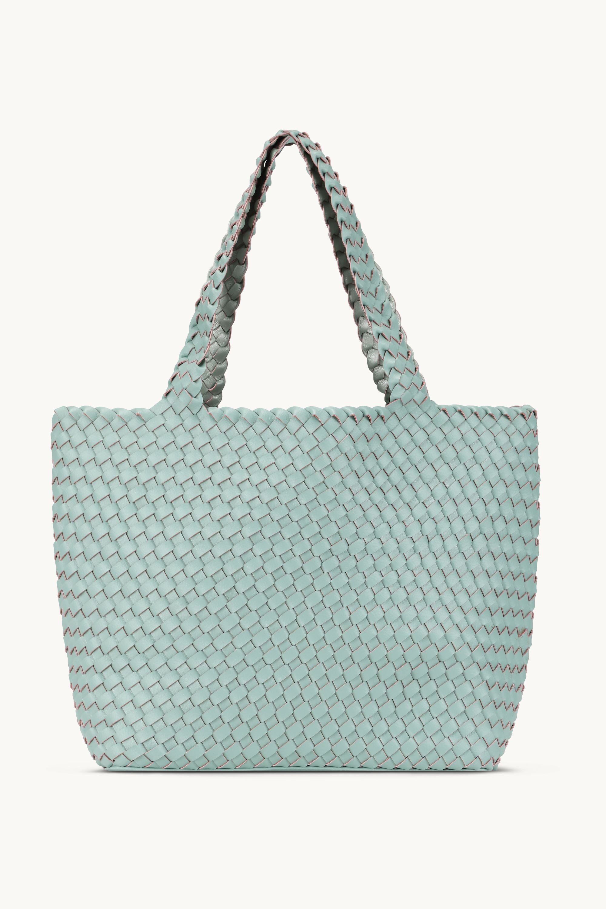 Tote Bag Braided - Beach Glass Metallic Mint