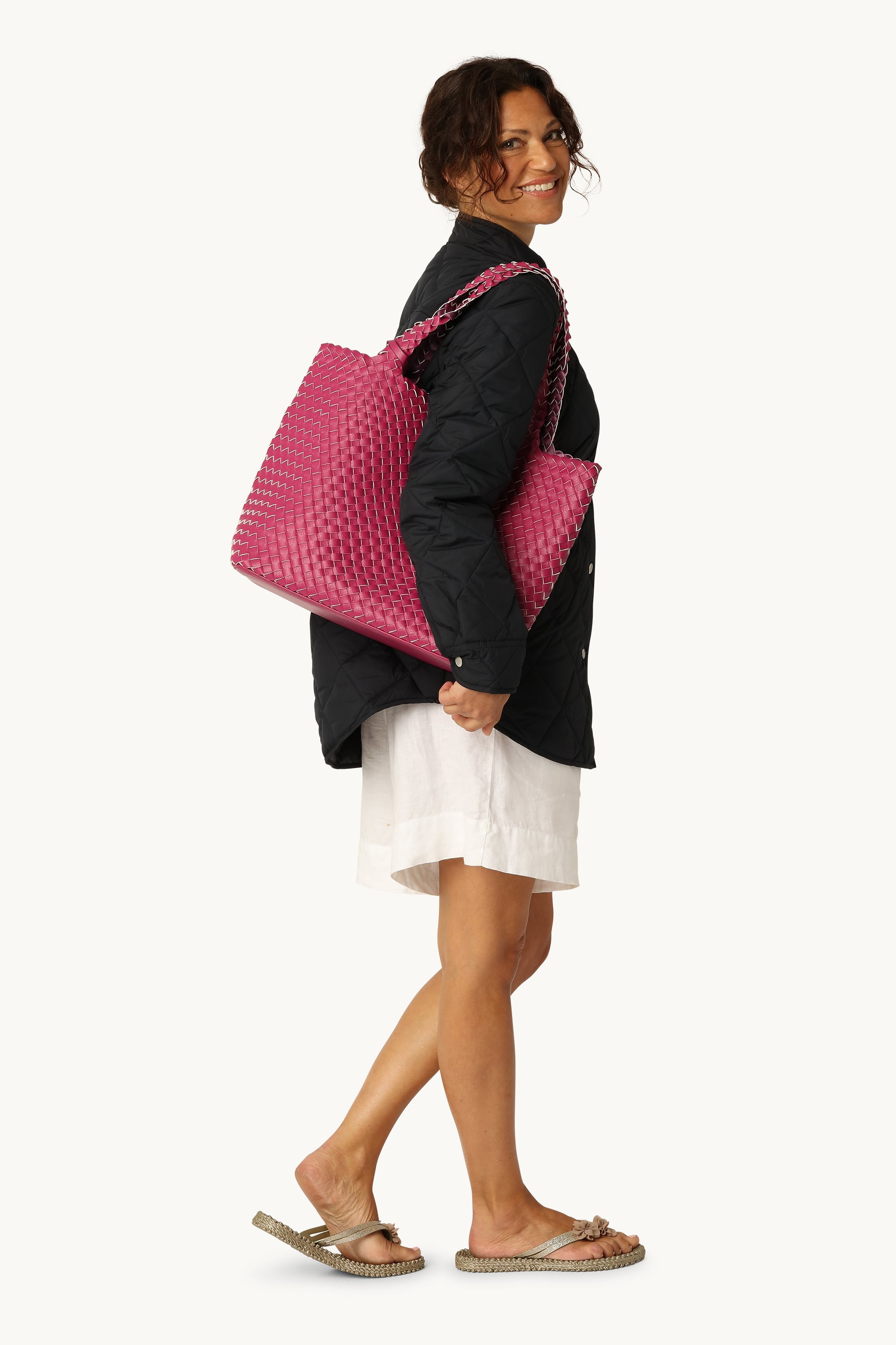 Tote Bag Braided - Magenta Haze Magenta Haze Metallic