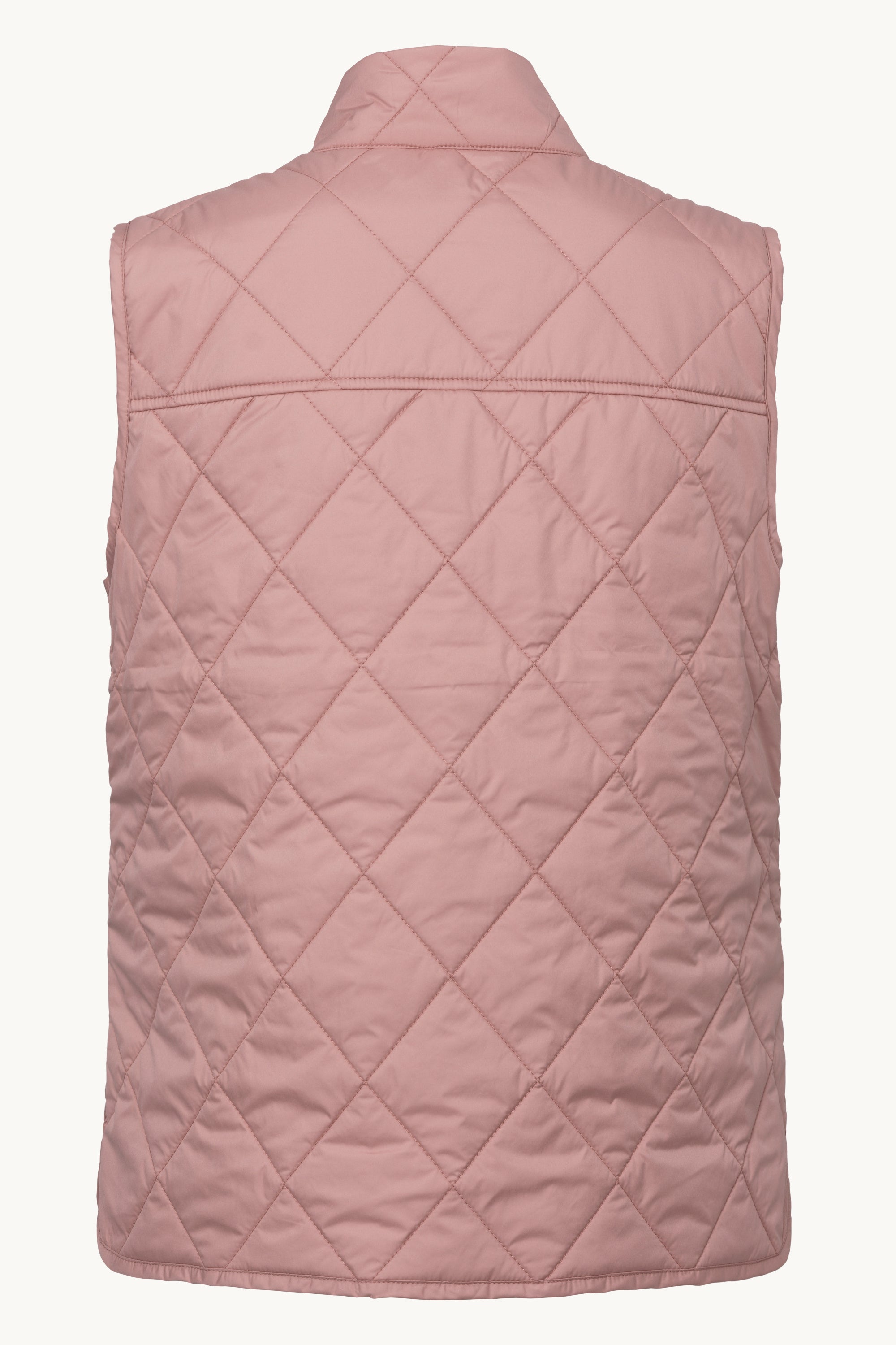 Quilted Short Vest - Ash Rose