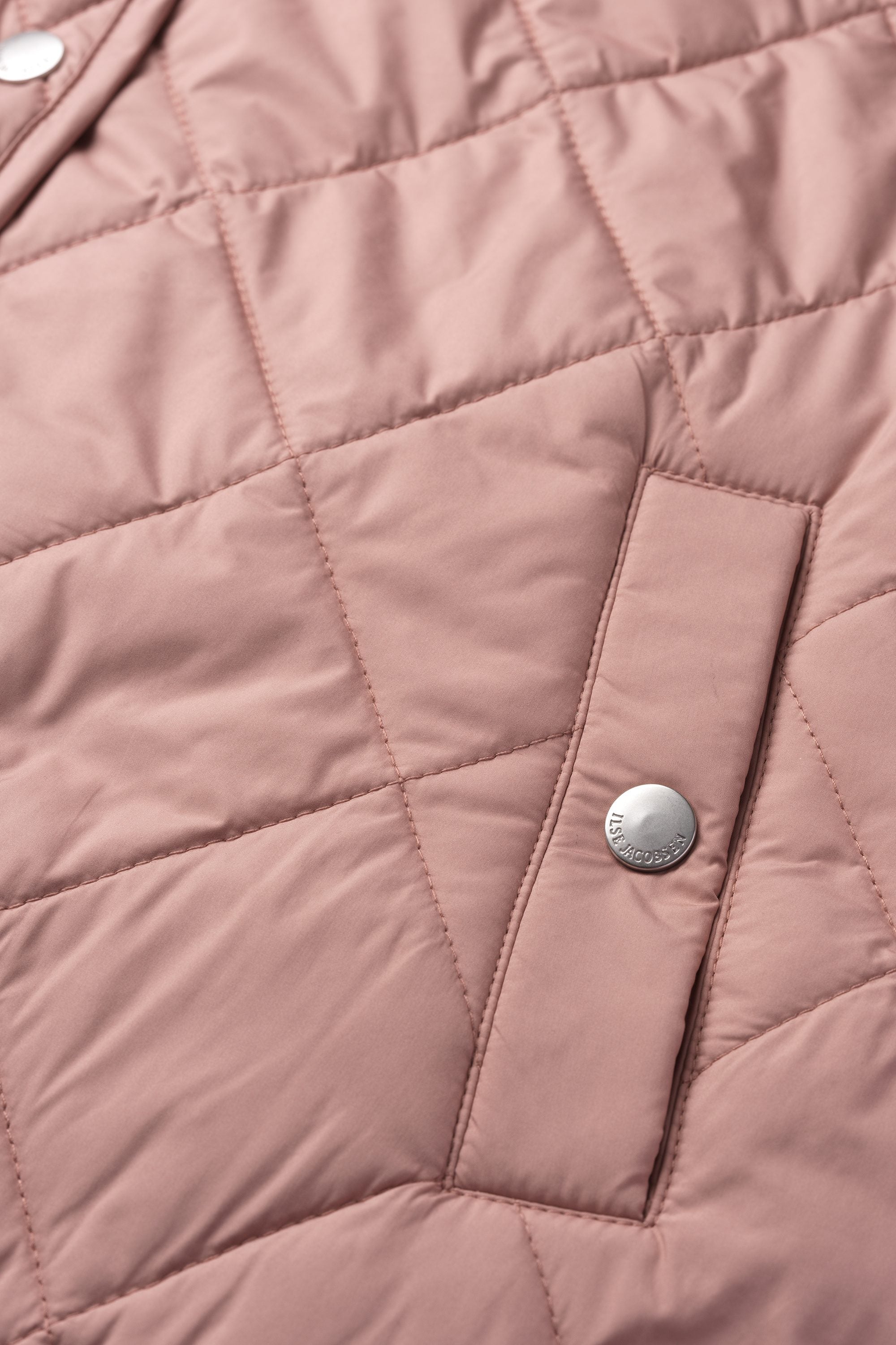 Quilted Short Vest - Ash Rose