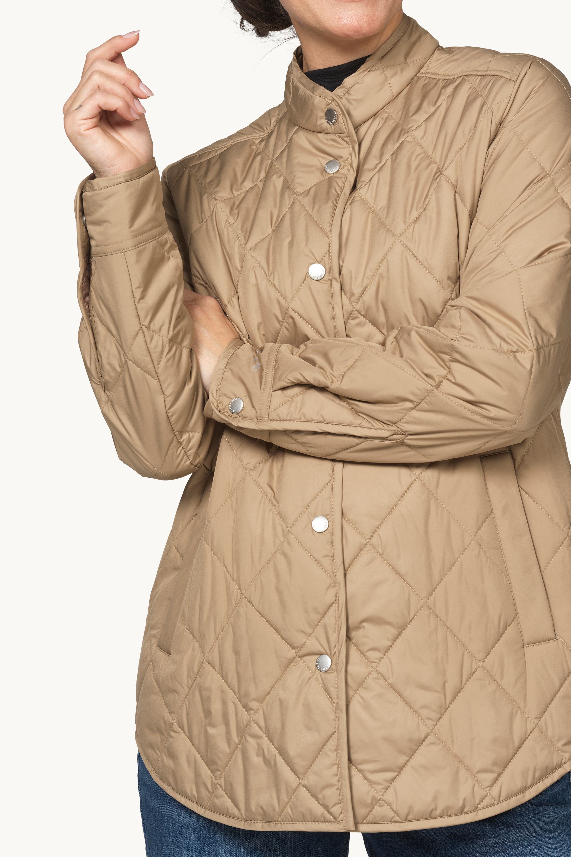 Quilted Shirt Jacket - Sepia Tint