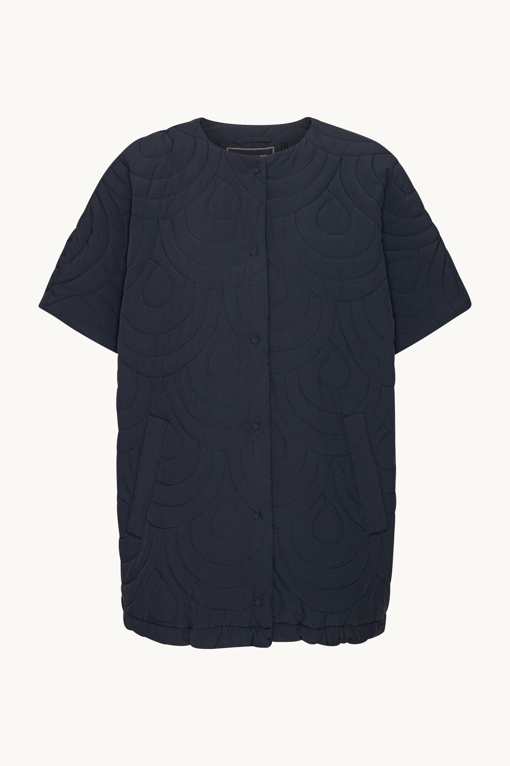 Short Quilted Cape - Dark Indigo
