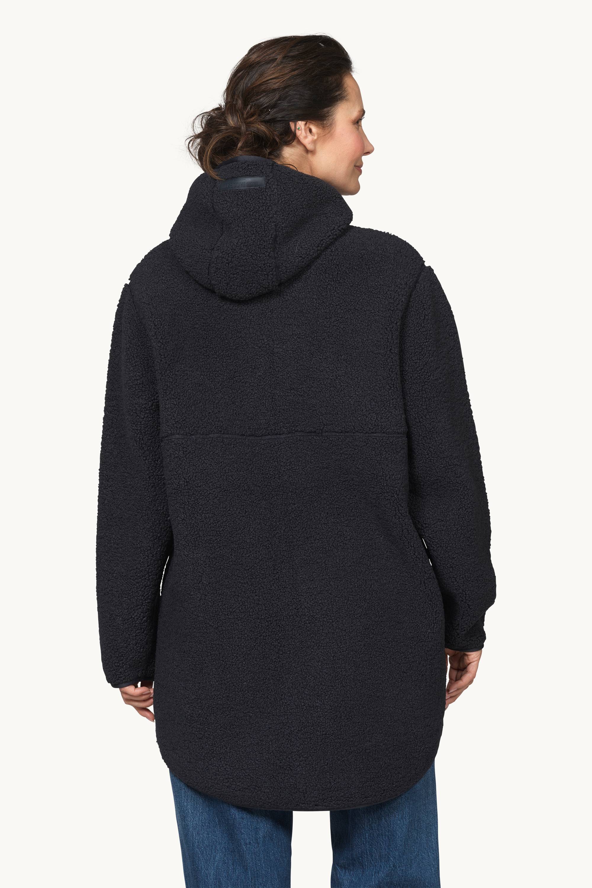 Bonded Pile Jacket with Hood - Dark Indigo