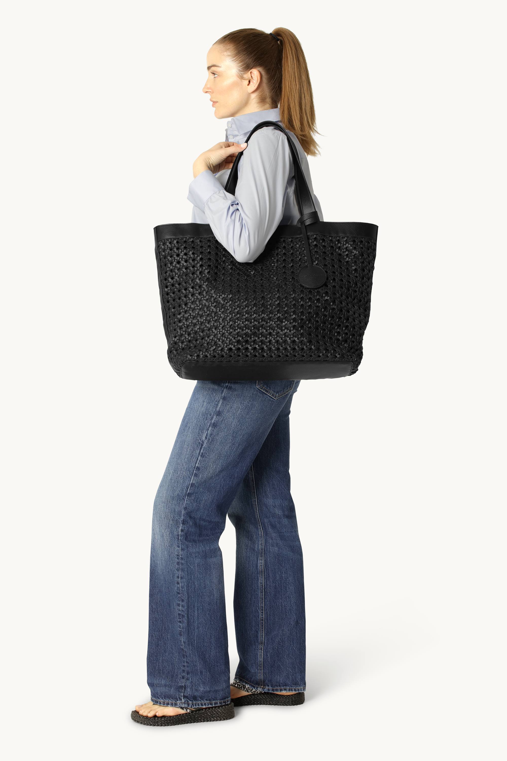 Large Beach Bag - Black Black