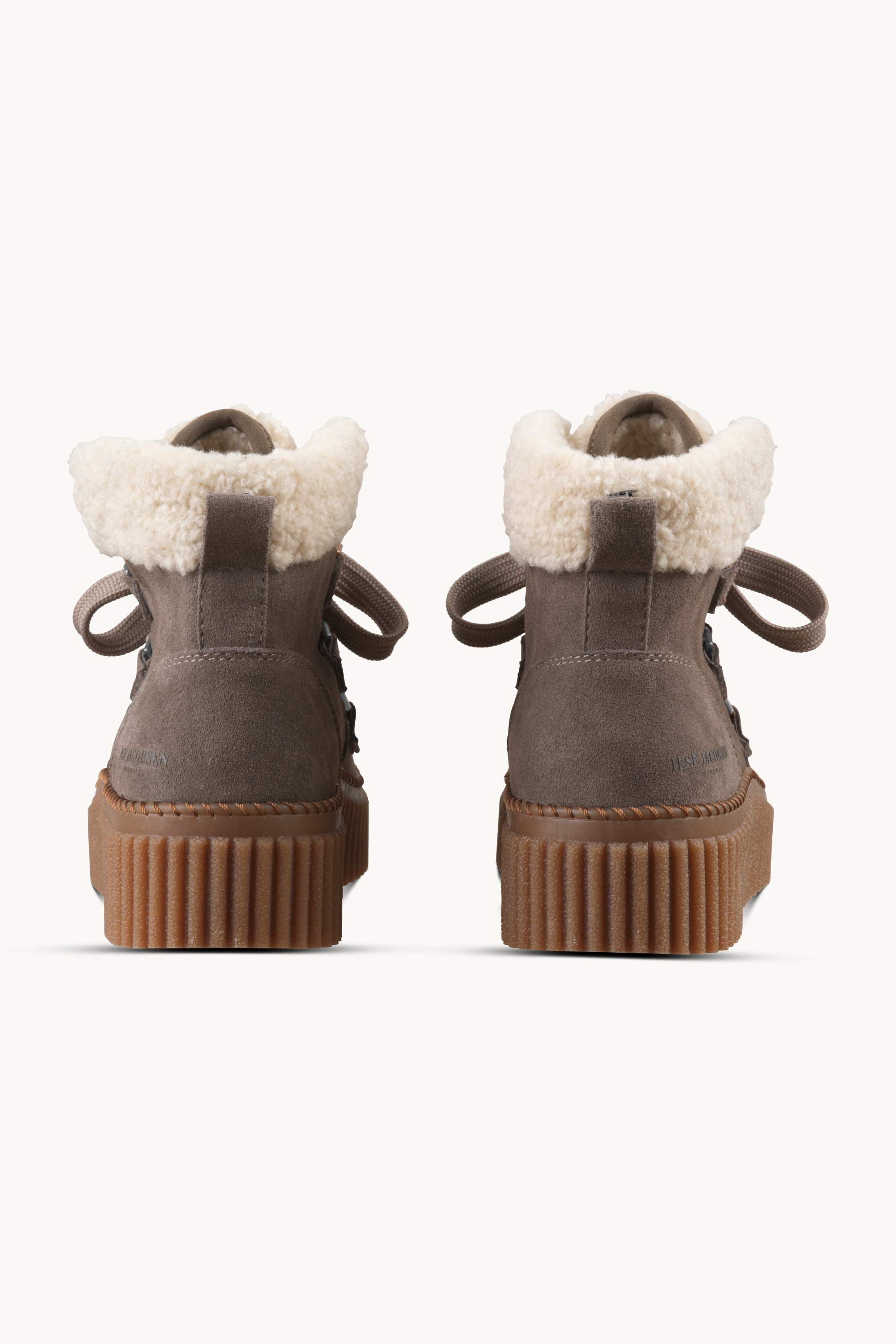 Suede Boots With Shoelaces - Falcon Clay