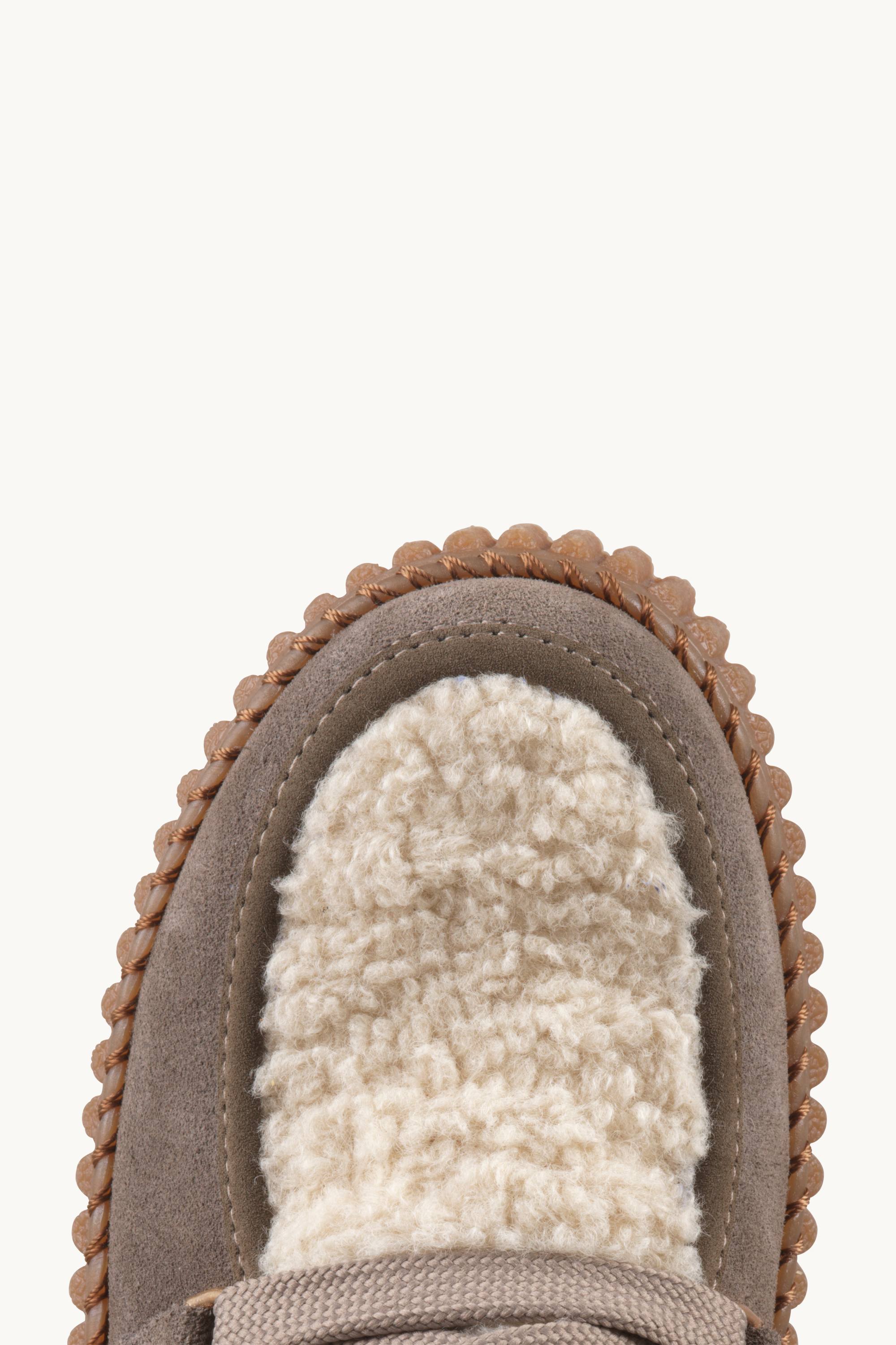 Suede Boots With Shoelaces - Falcon Clay