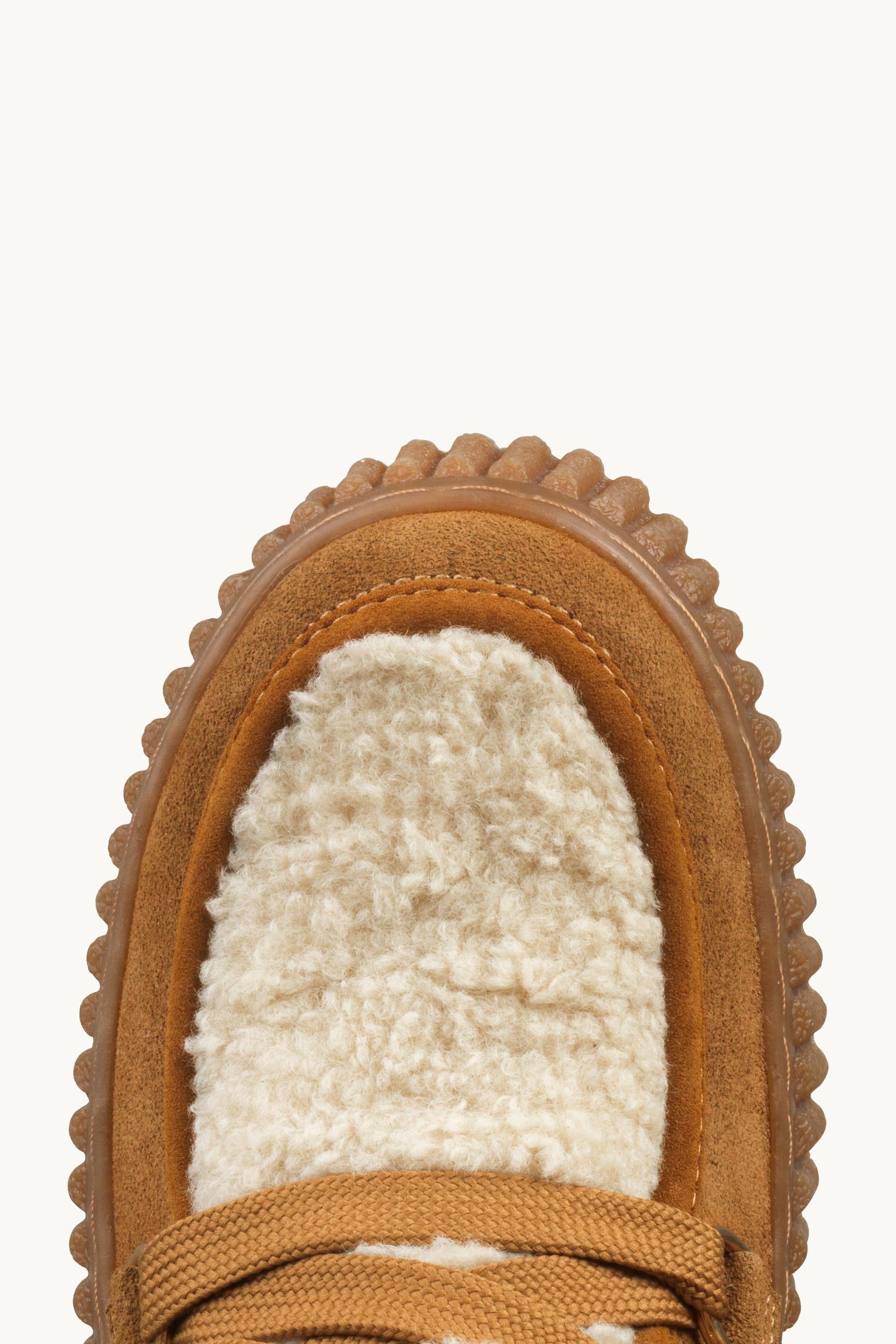 Suede Boots With Shoelaces - Cashew Clay