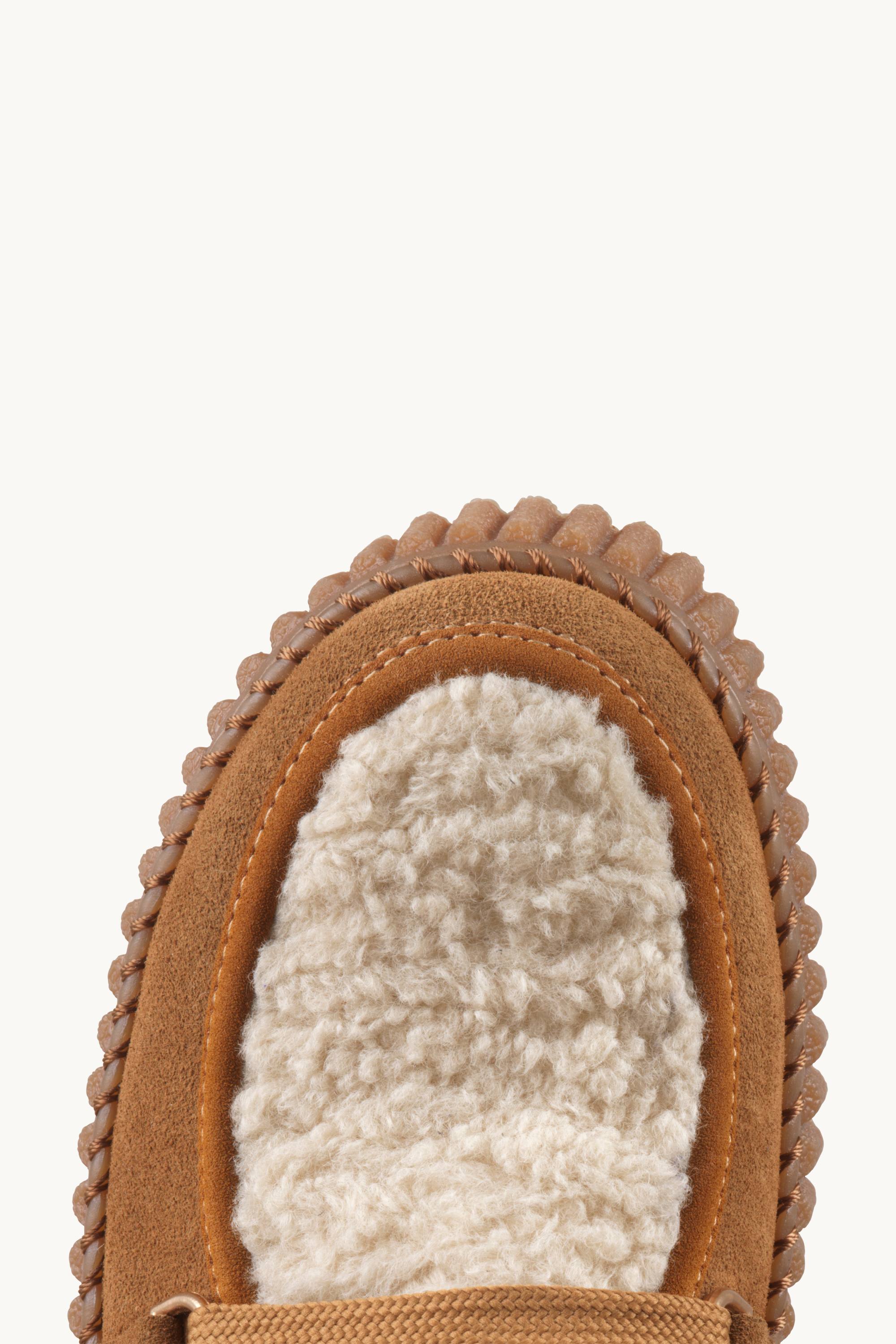 Suede Boots With Shoelaces - Cashew Clay