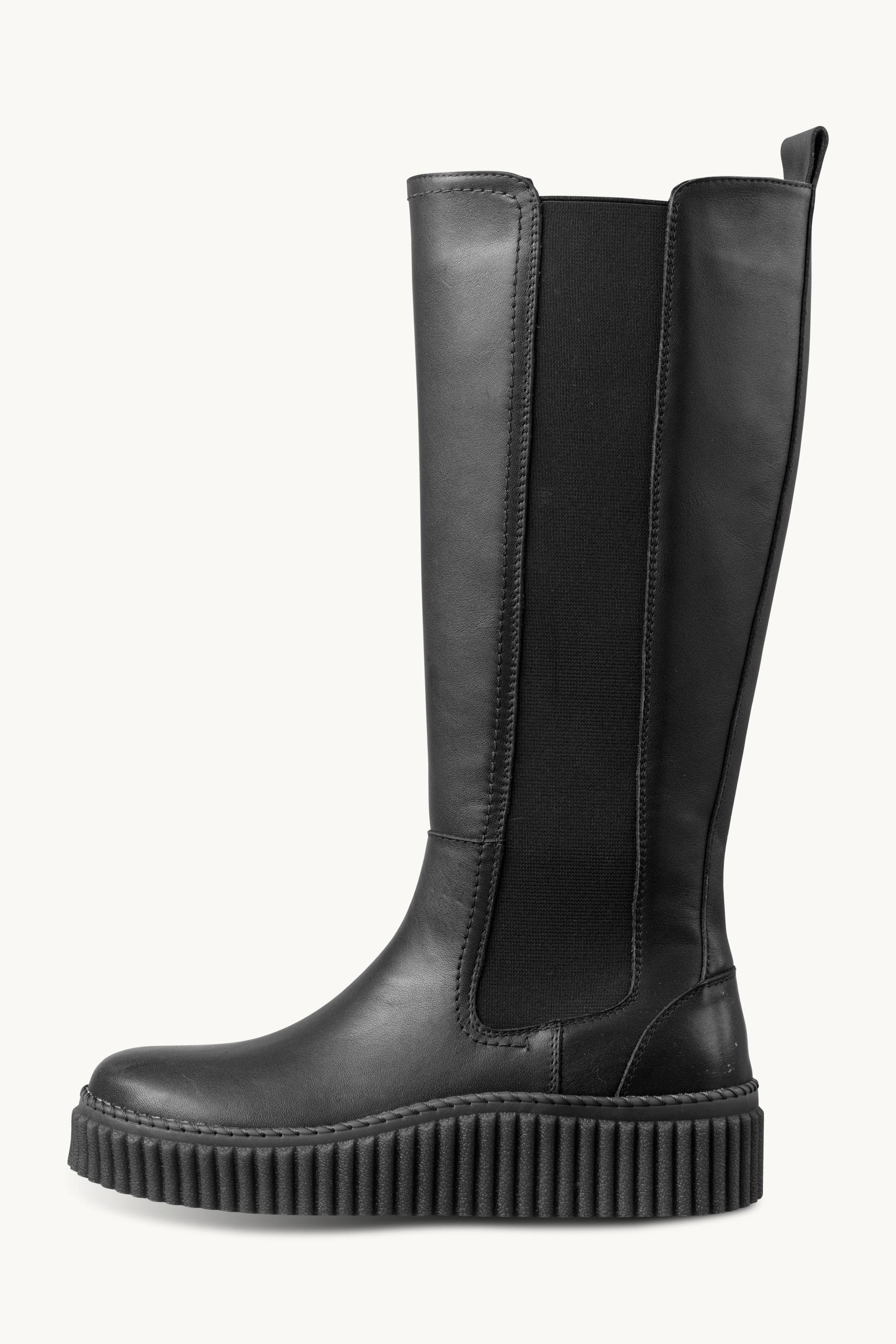 Tall Boots With Elastic - Black Black