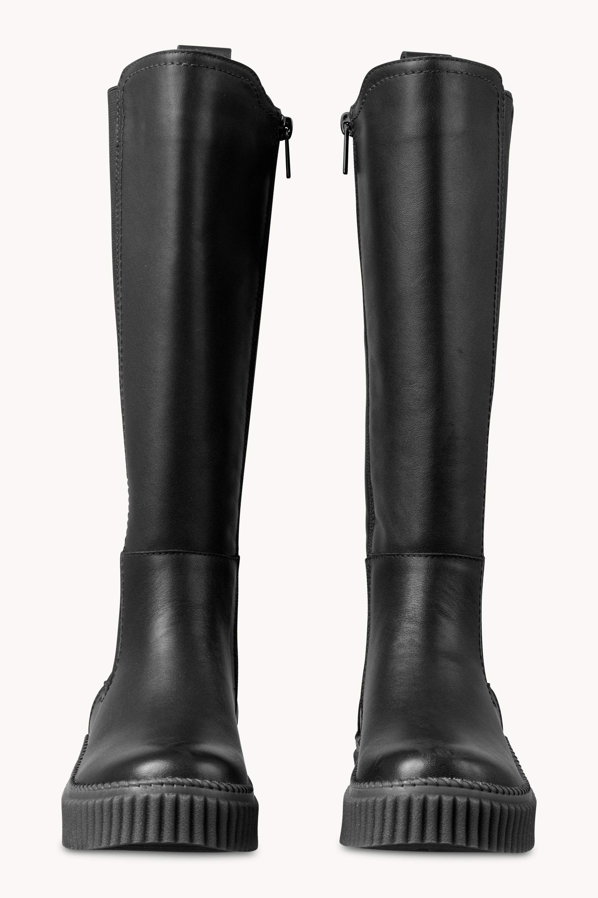 Tall Boots With Elastic - Black Black