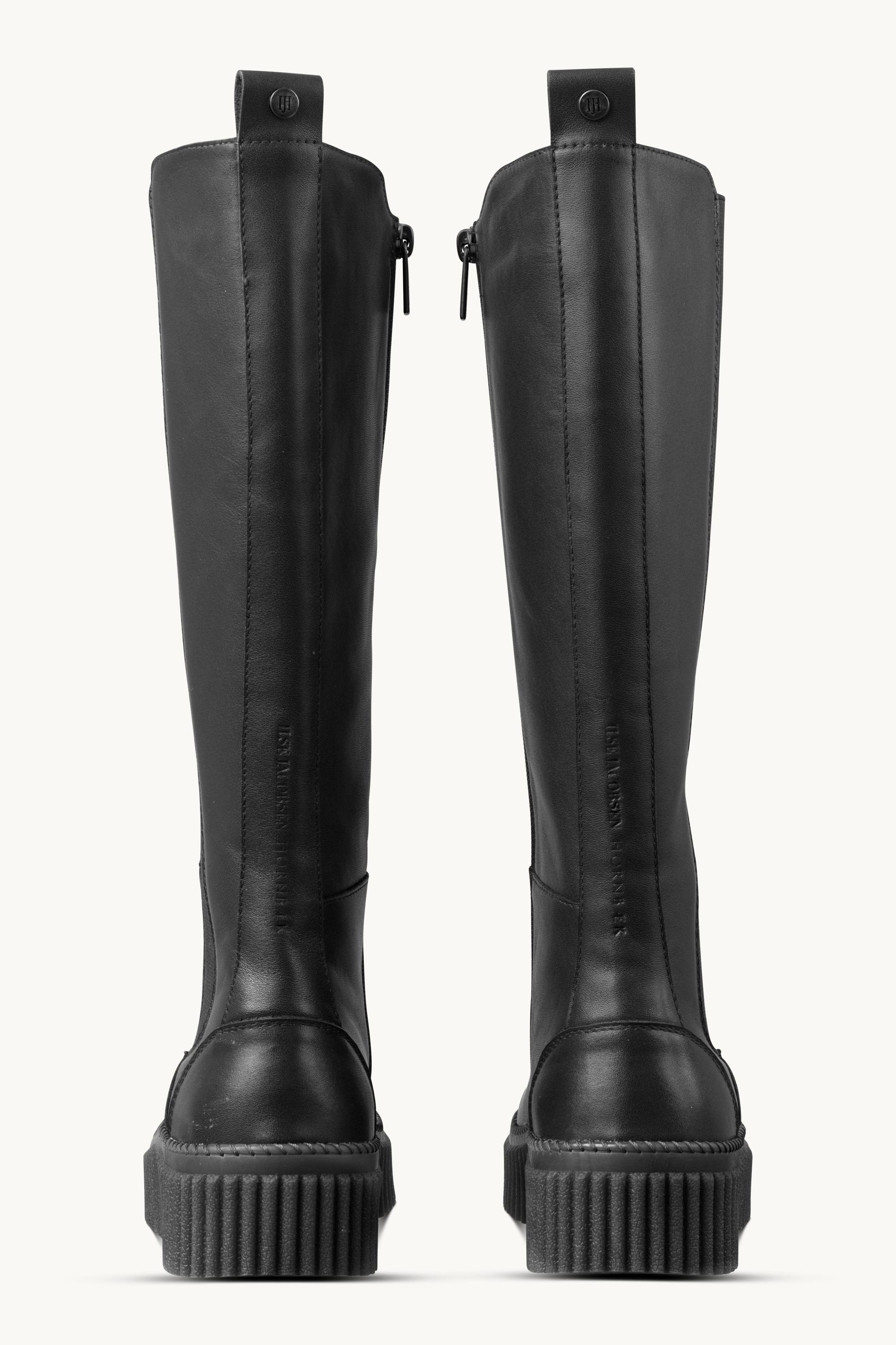 Tall Boots With Elastic - Black Black