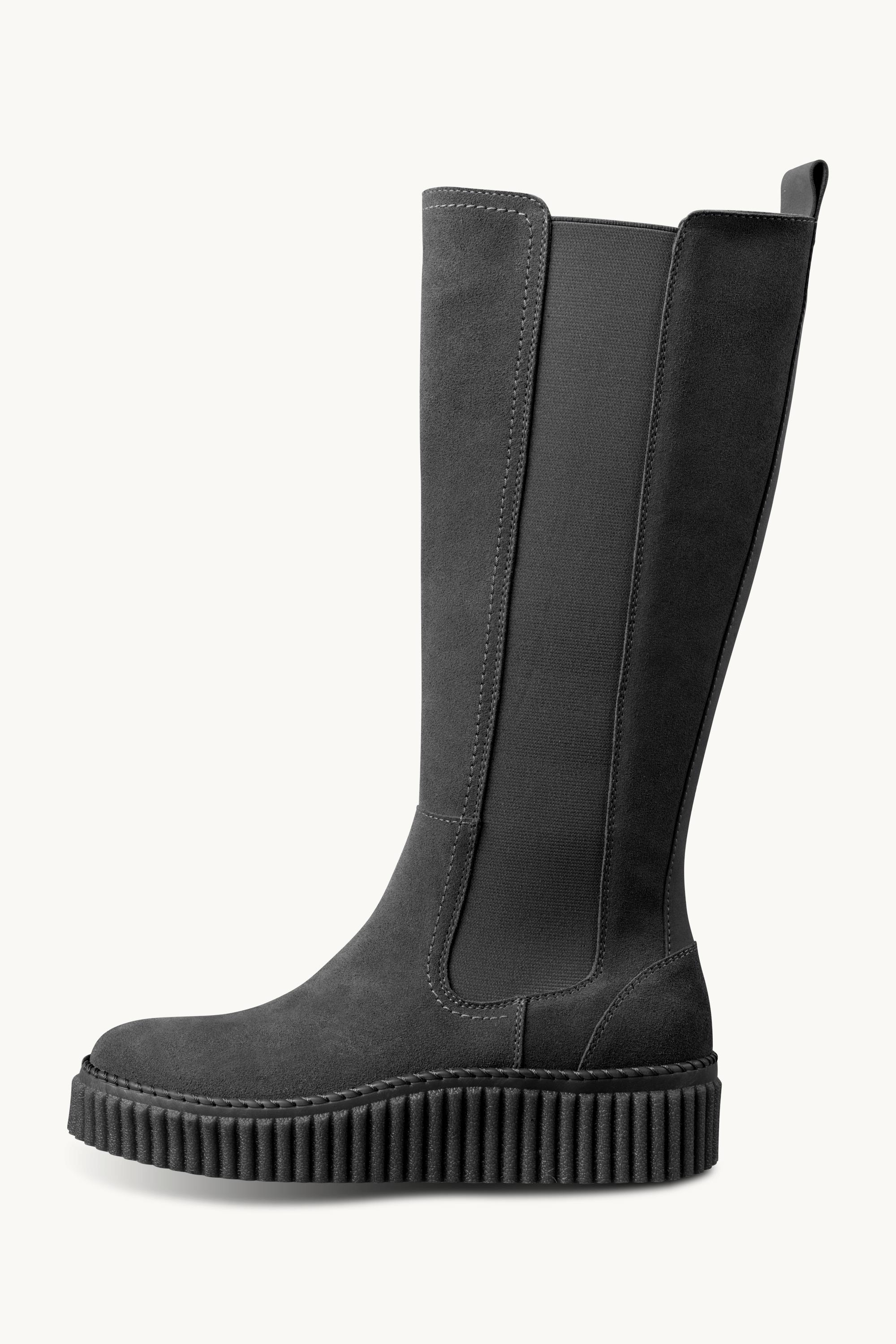 Tall Boots With Elastic - Black Black