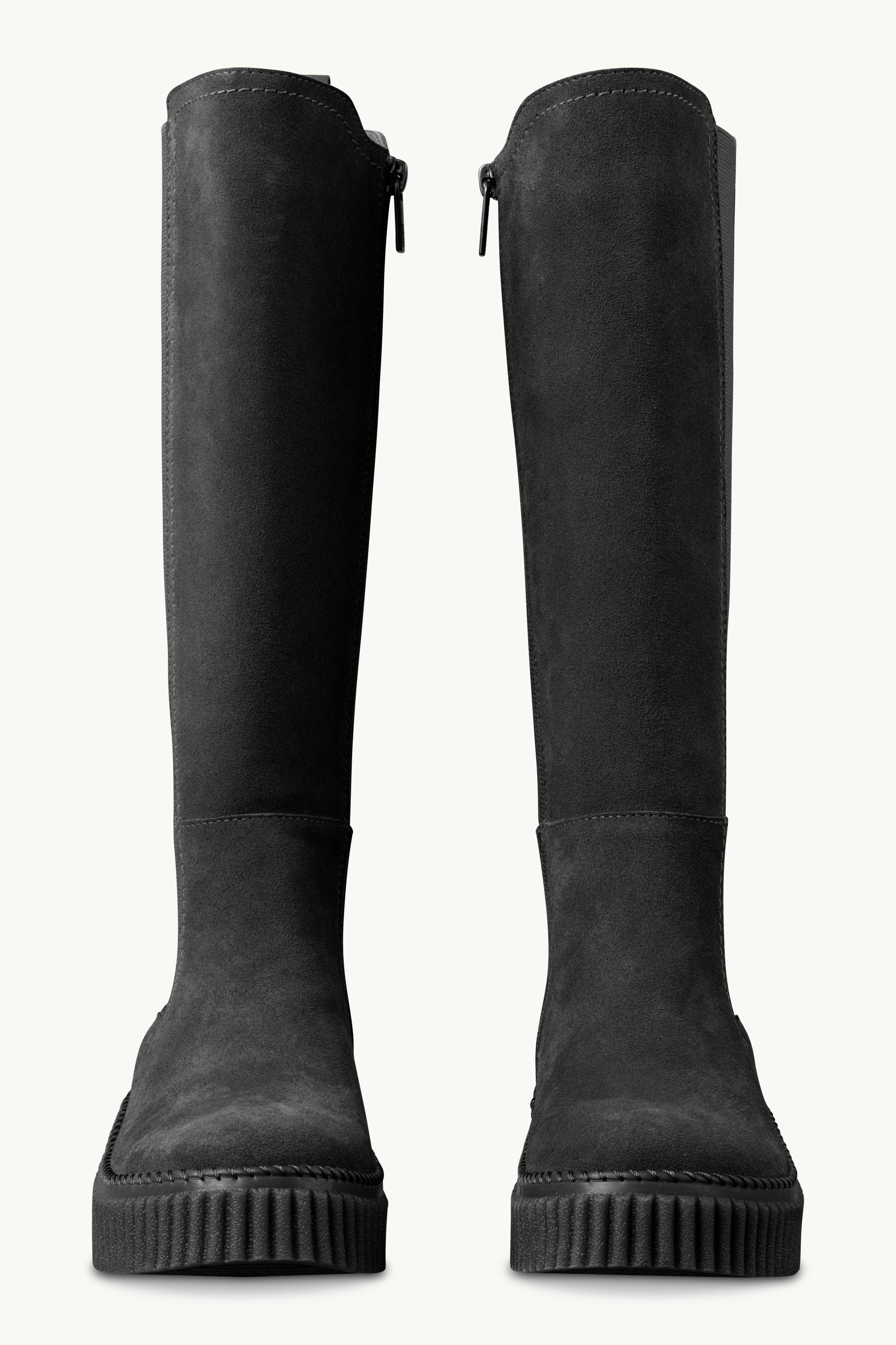 Tall Boots With Elastic - Black Black