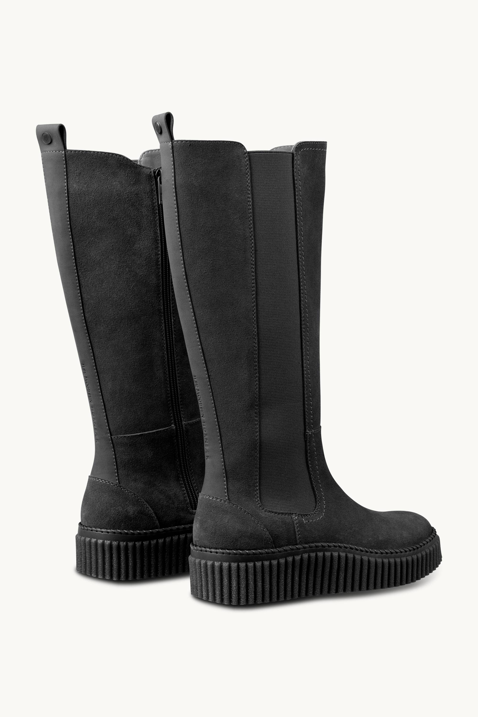 Tall Boots With Elastic - Black Black