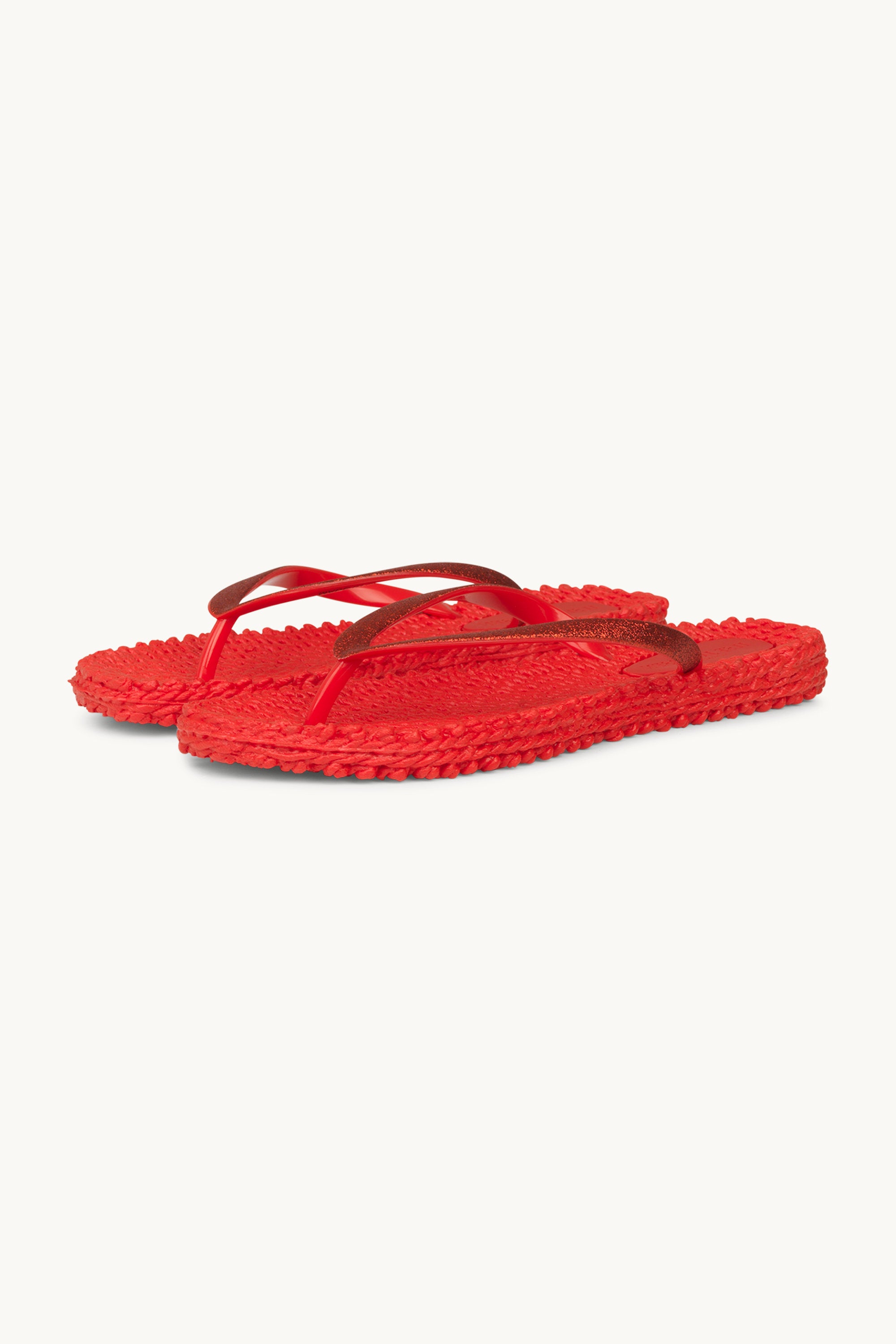Tongs Glitter - Deep Red