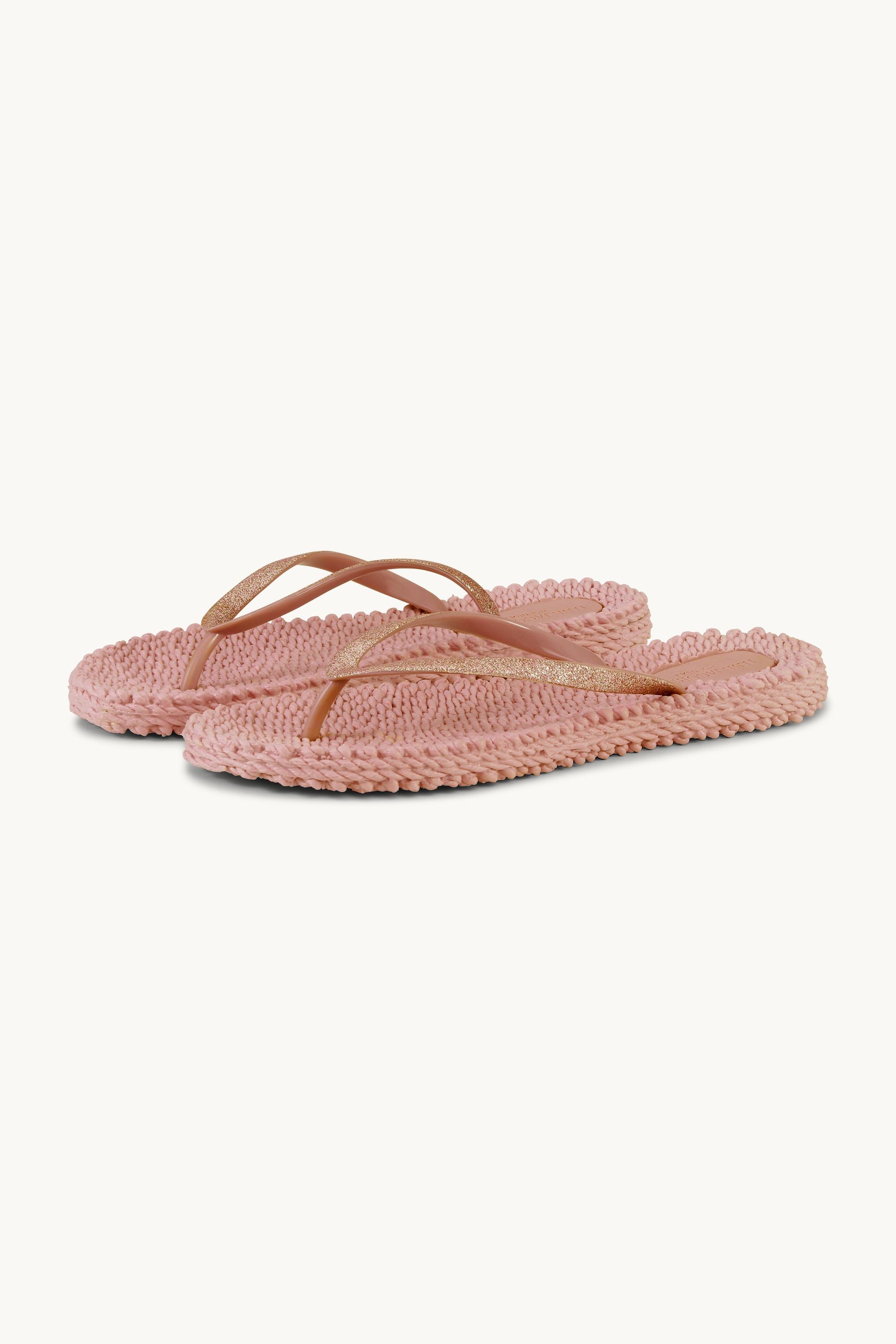 Tongs Glitter - Misty Rose