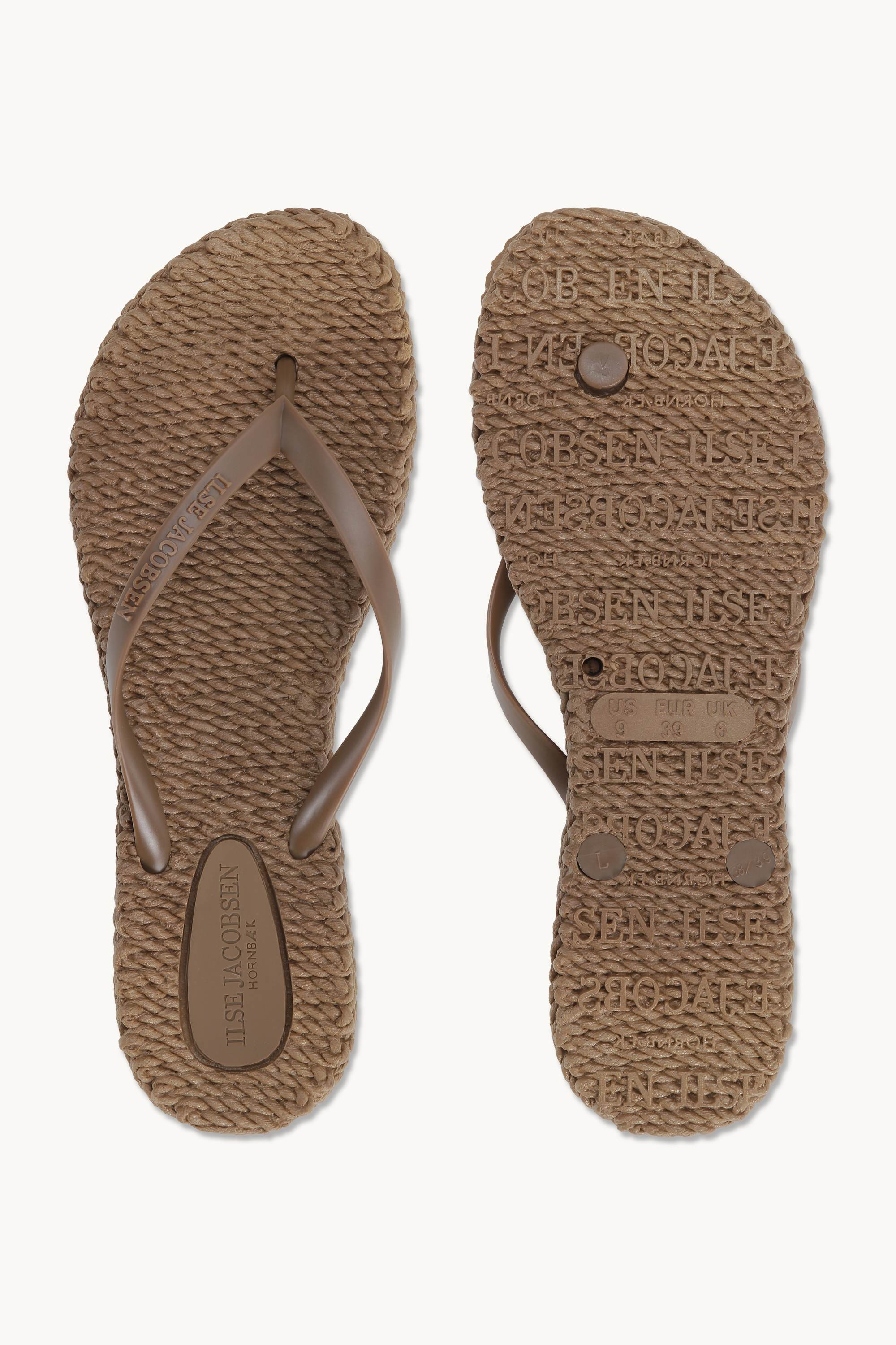 Flip Flops With Logo - Mocca