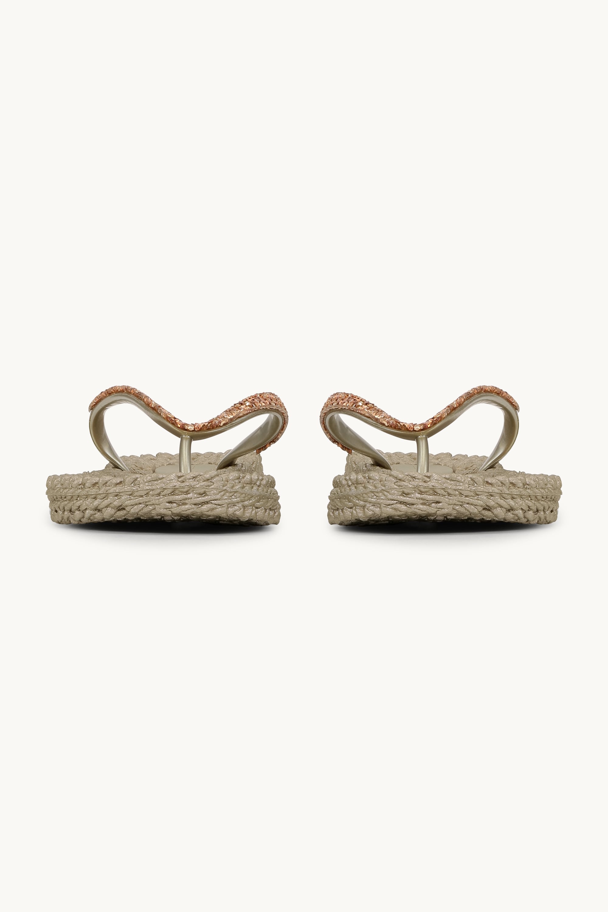 Flip Flops with Rhinestones - Platin