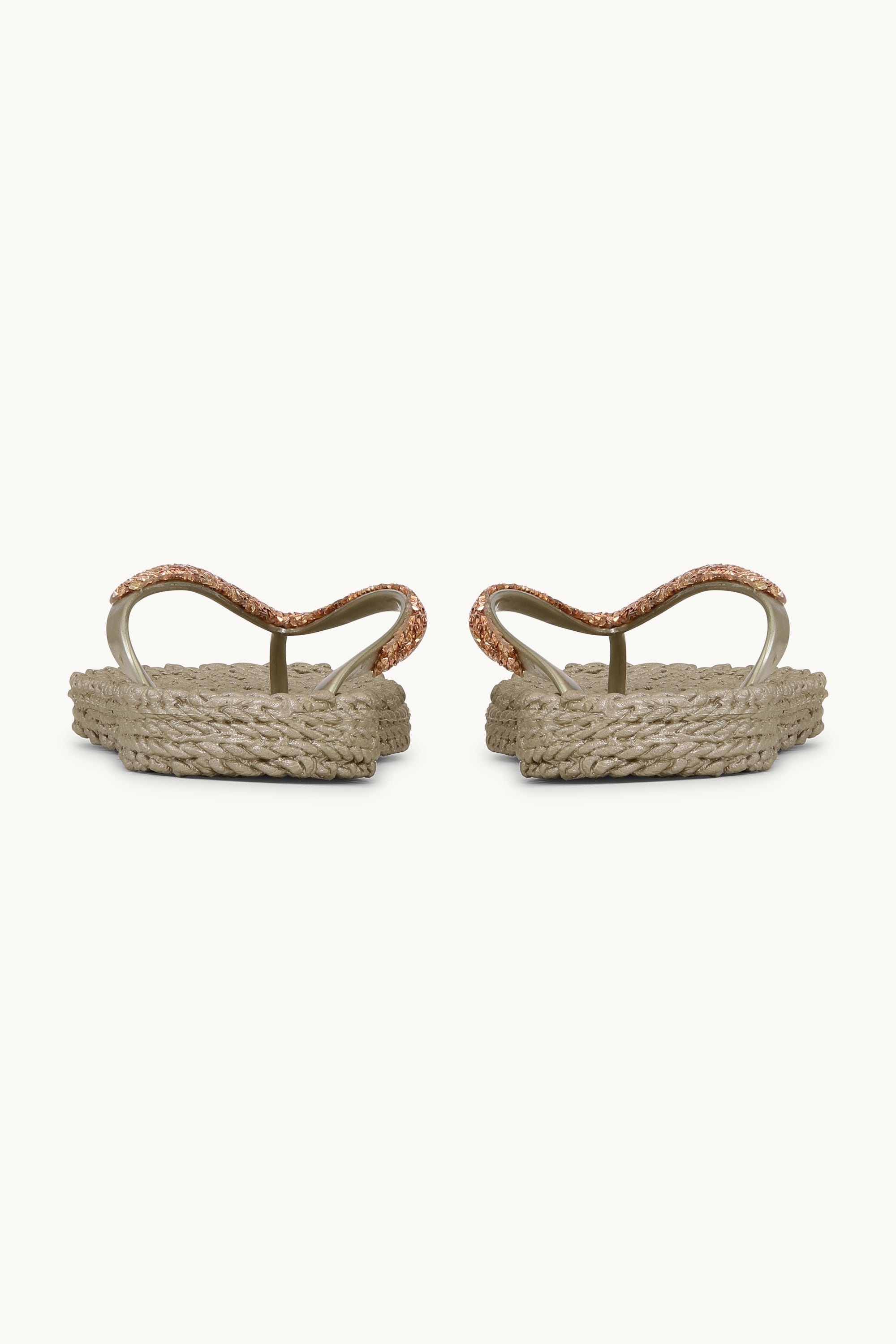 Flip Flops with Rhinestones - Platin