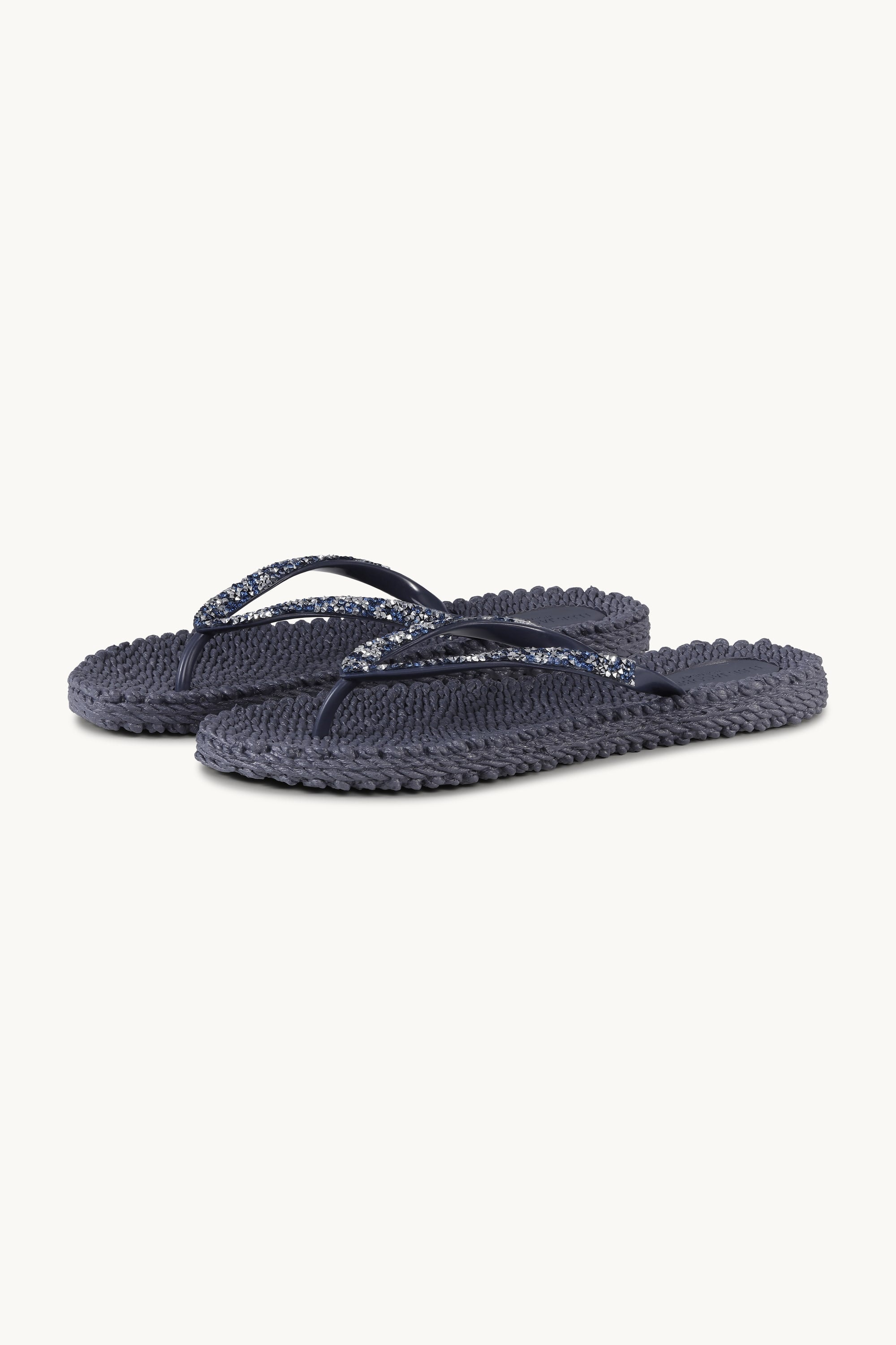 Flip Flops With Rhinestones - Ombre Blue