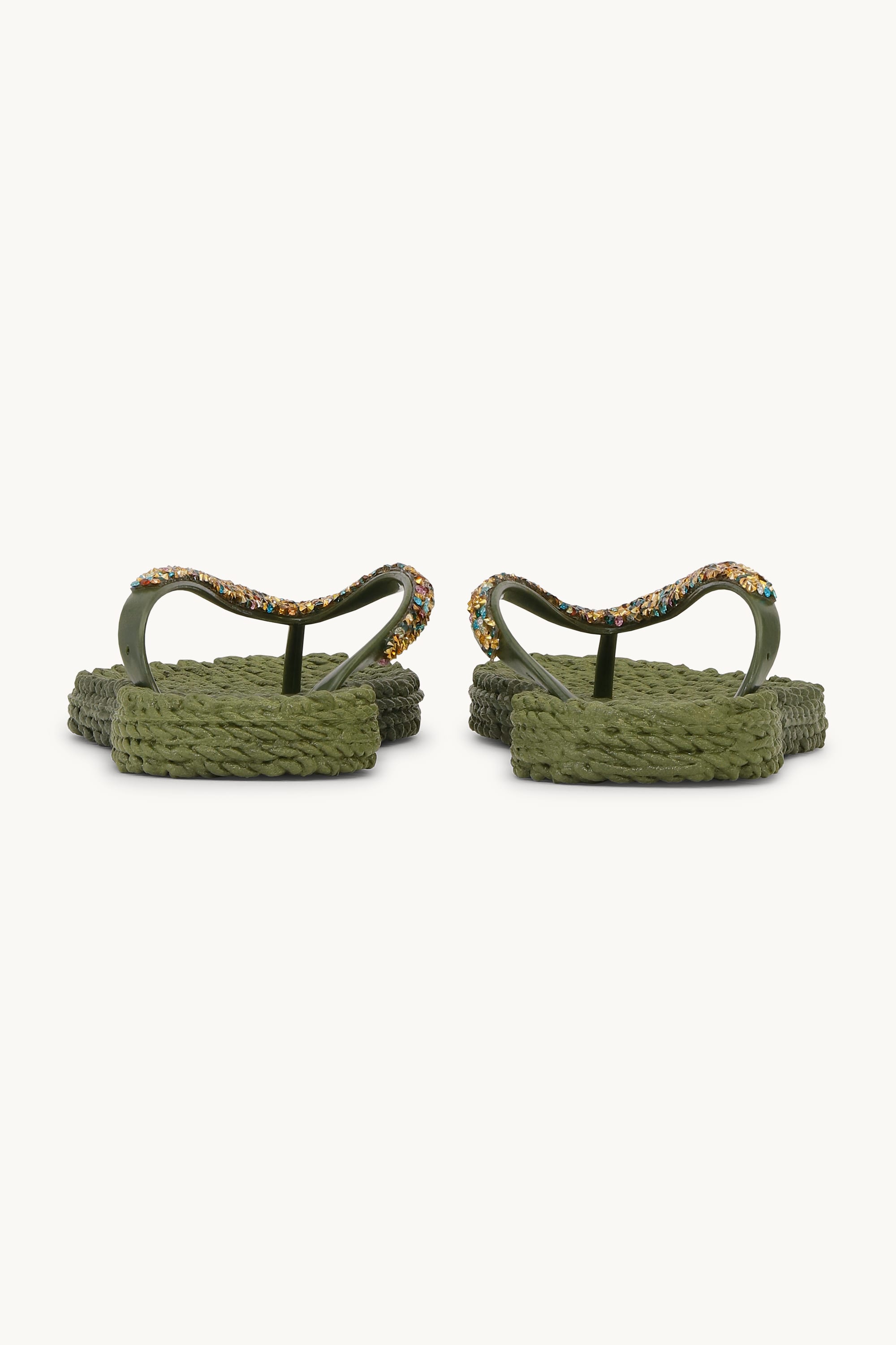 Flip Flops with Rhinestones - Sphagnum