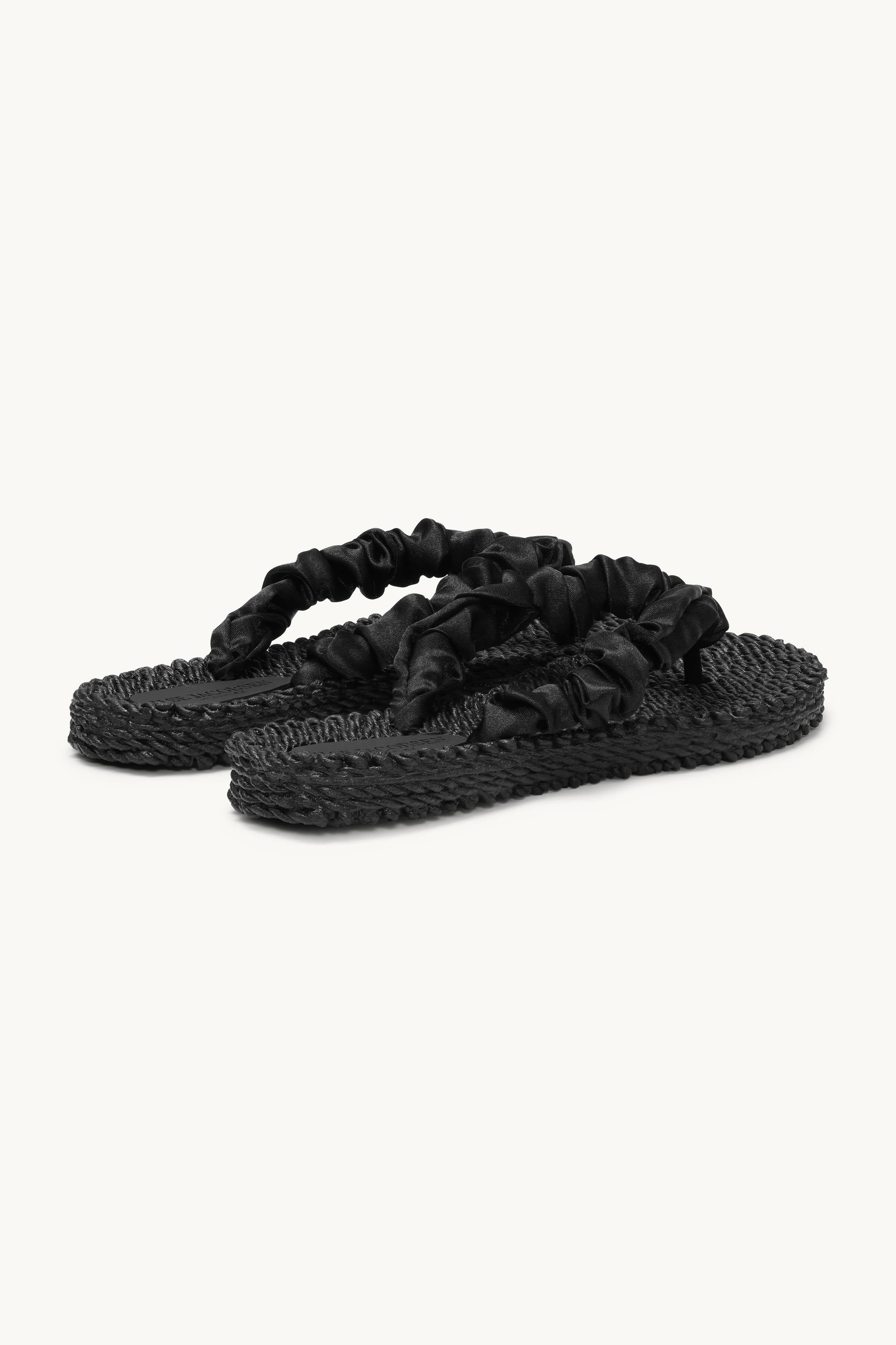 Tongs Tissu - Black