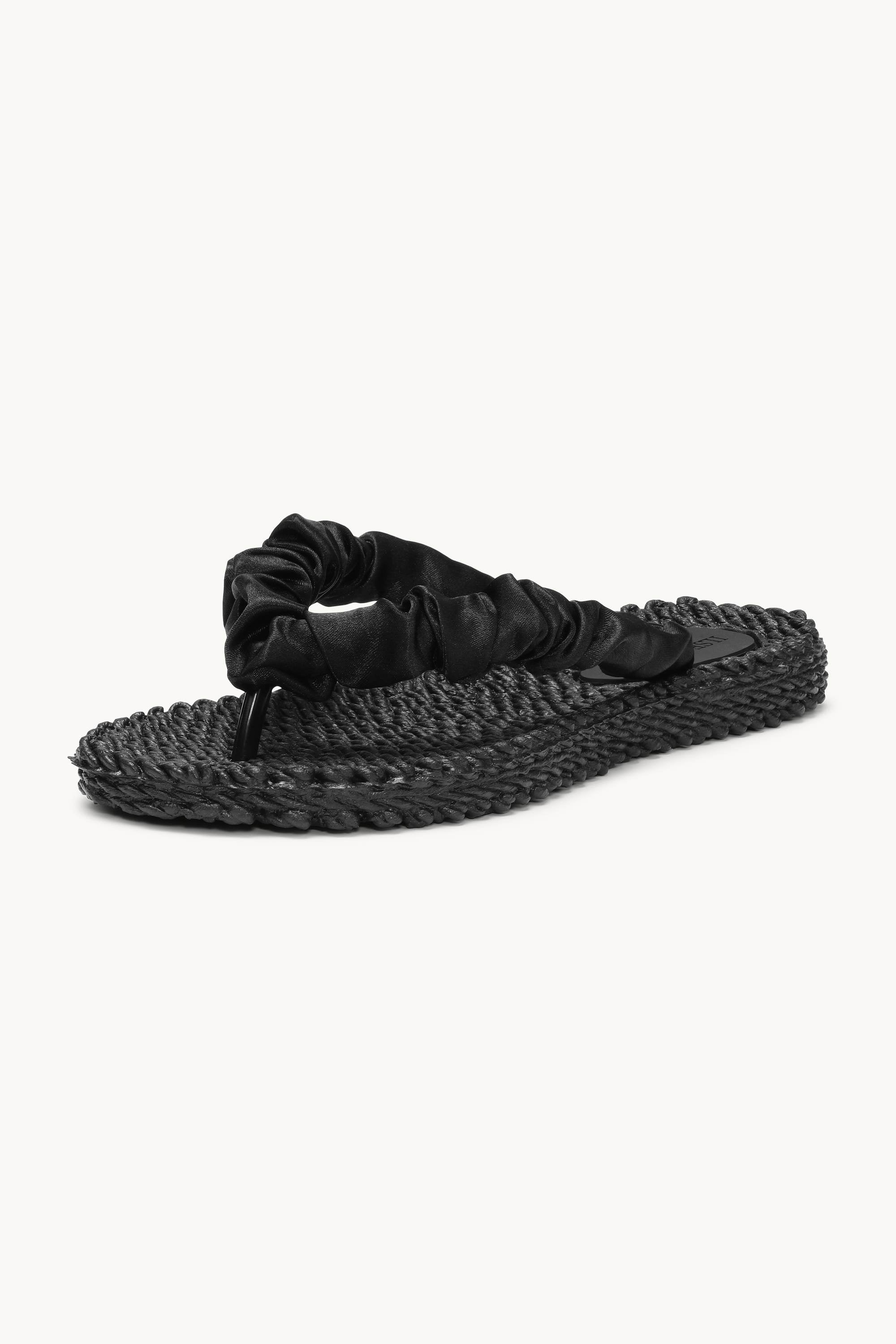 Tongs Tissu - Black
