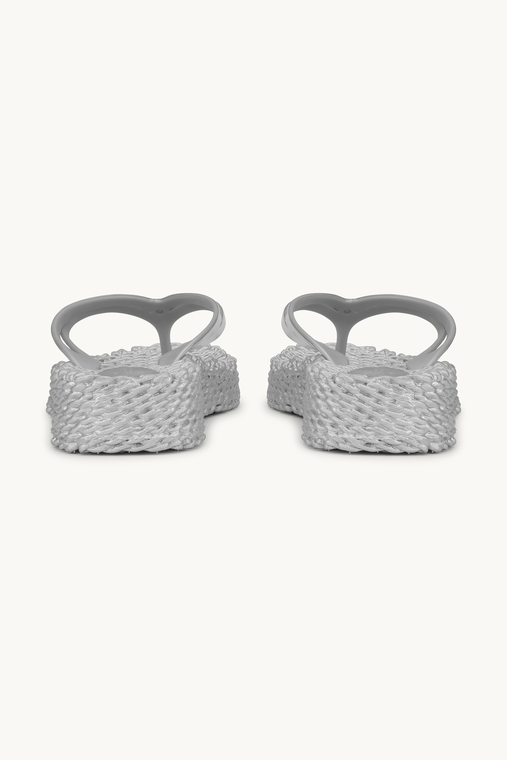 Tongs à Plateforme Métalliques - Silver