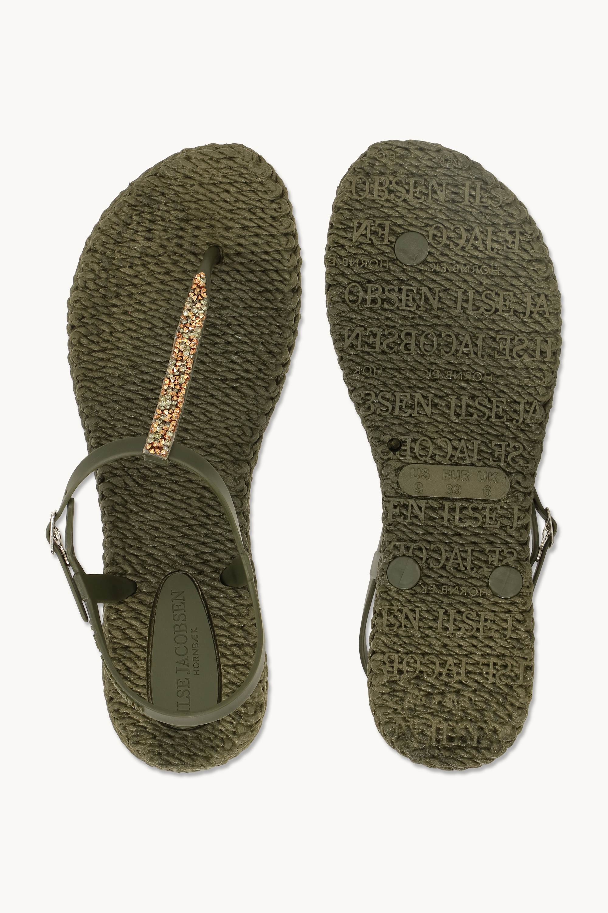 Flip Flops with Rhinestones - Army
