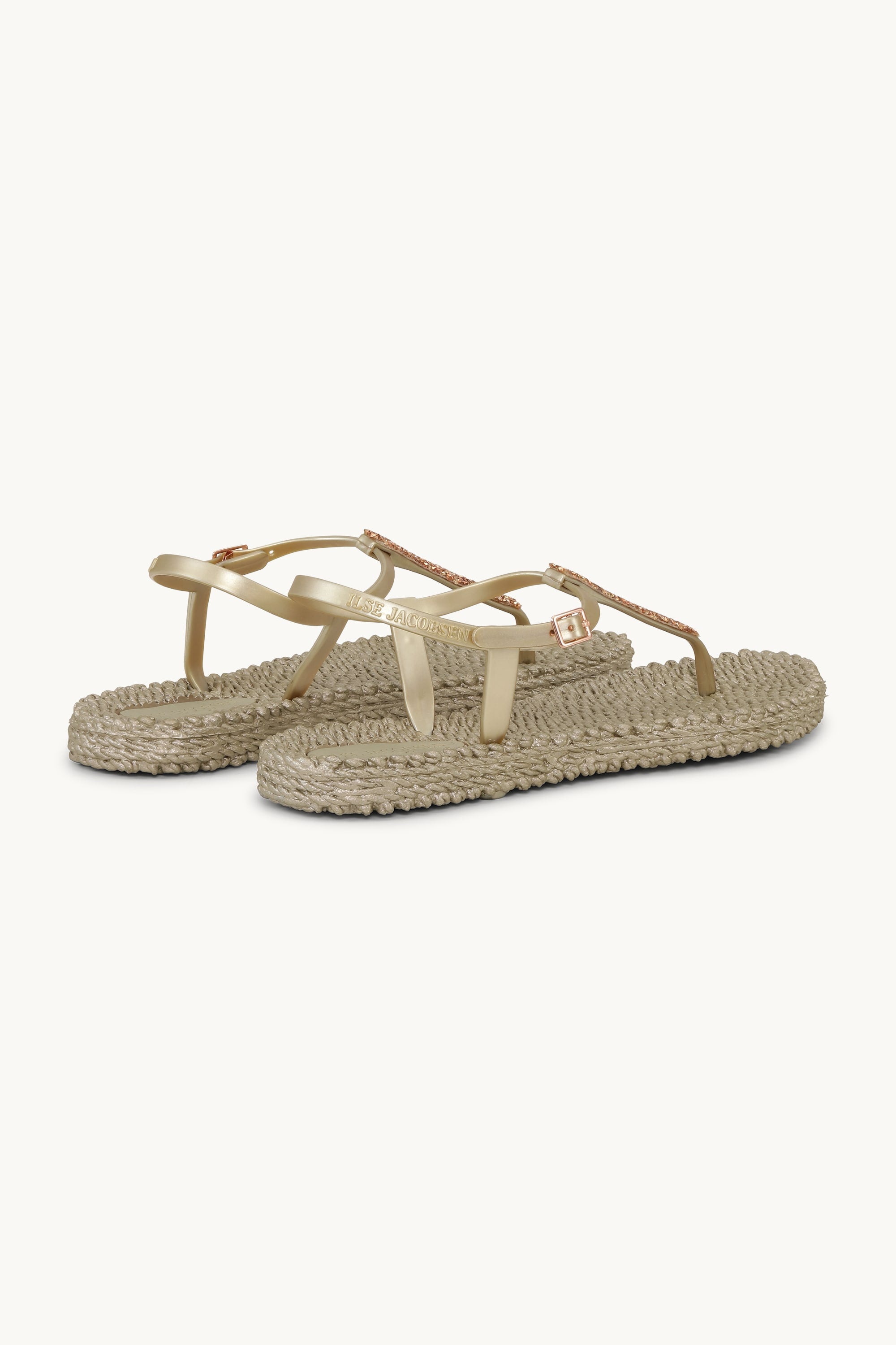 Flip Flops with Rhinestones - Platin