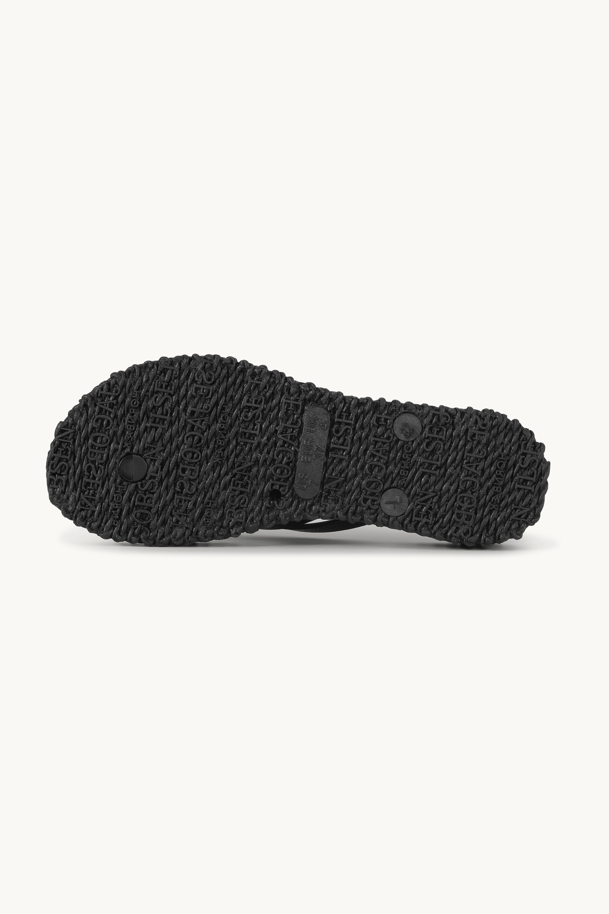 Tongs à Plateforme Pailletées - Black