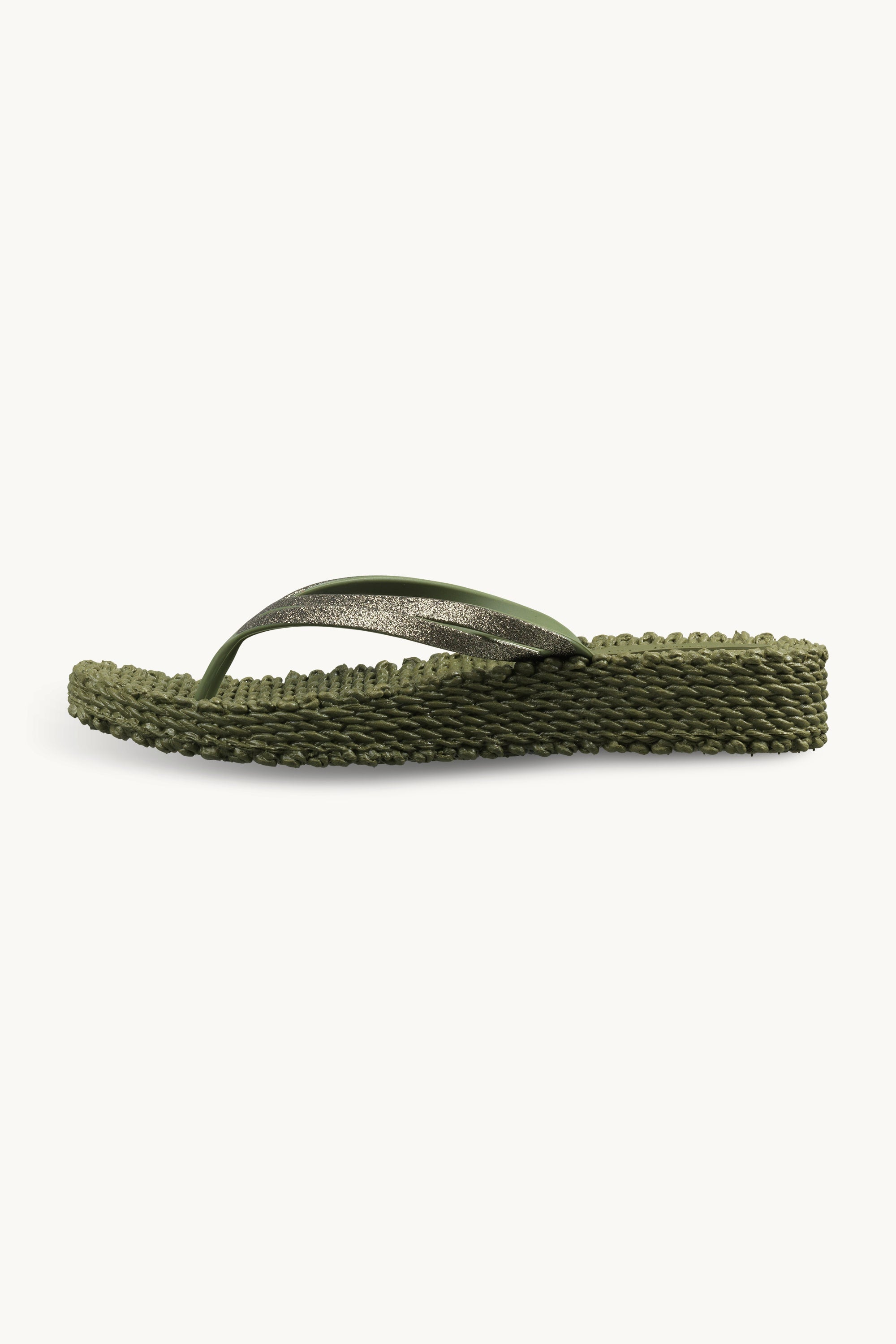 Platform Flip-flops Glitter - Sphagnum