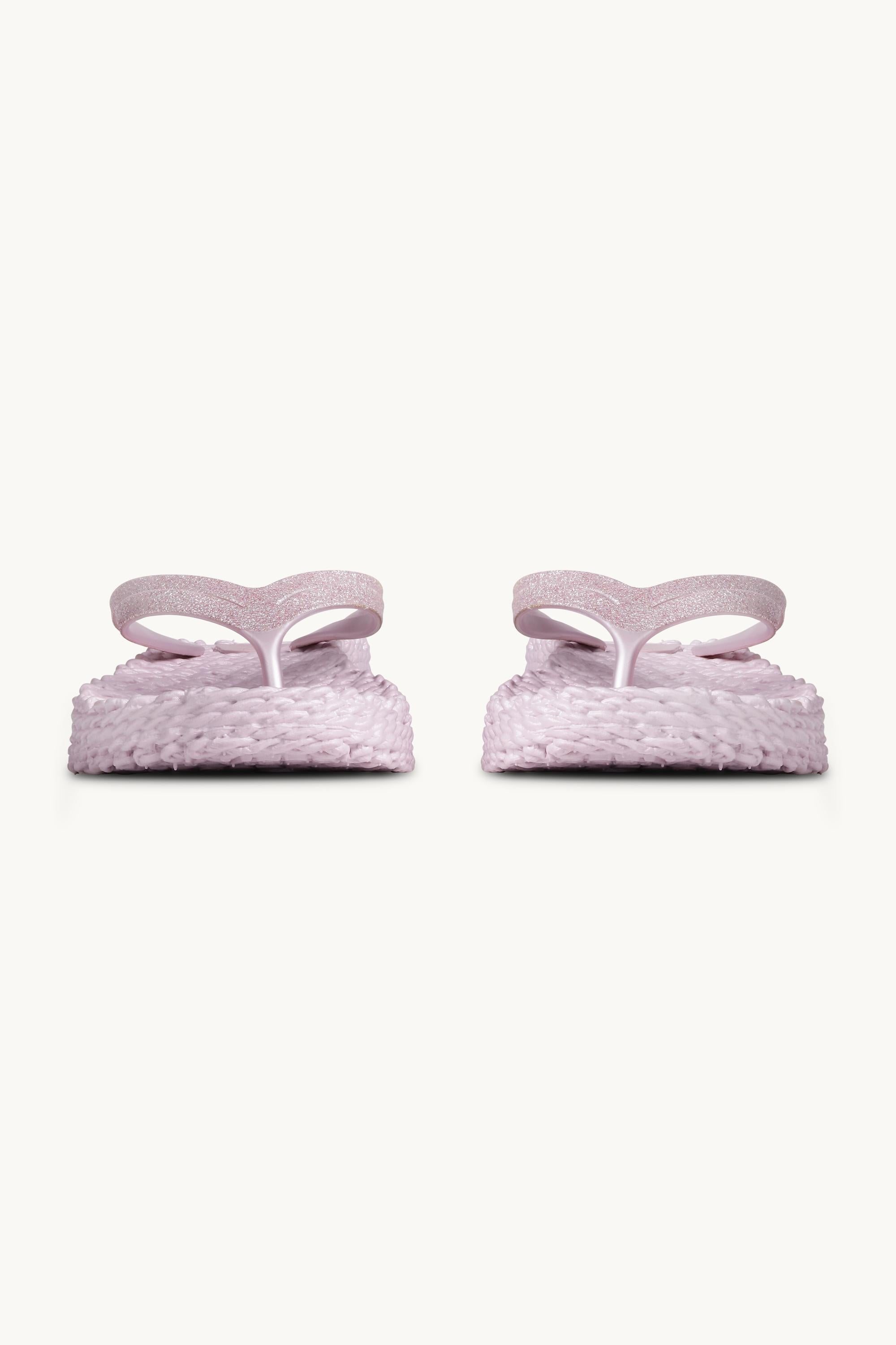 Tongs à Plateforme Pailletées - Mauve Shadows