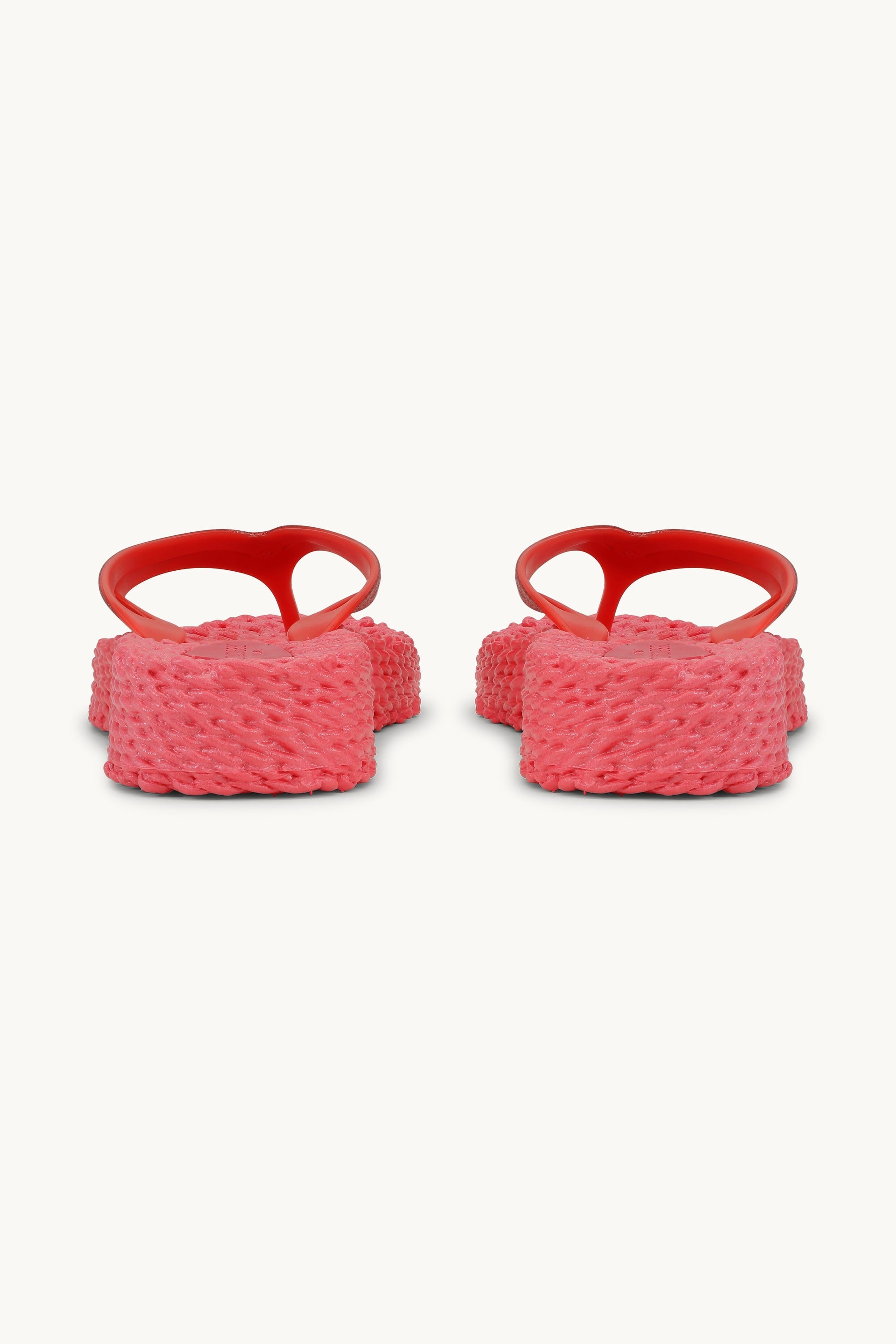 Tongs à Plateforme Pailletées - Raspberry