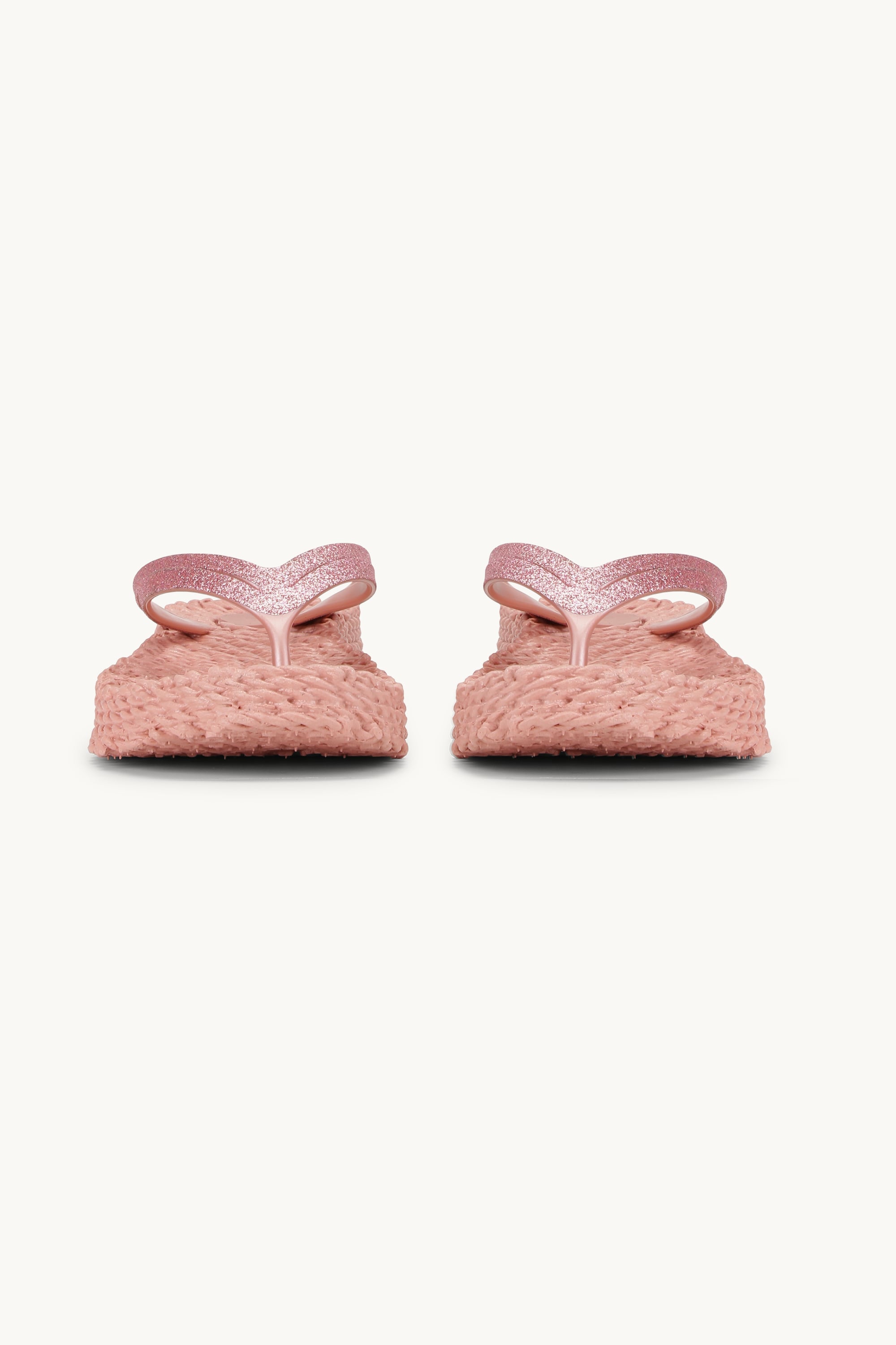 Tongs à Plateforme Pailletées - Misty Rose