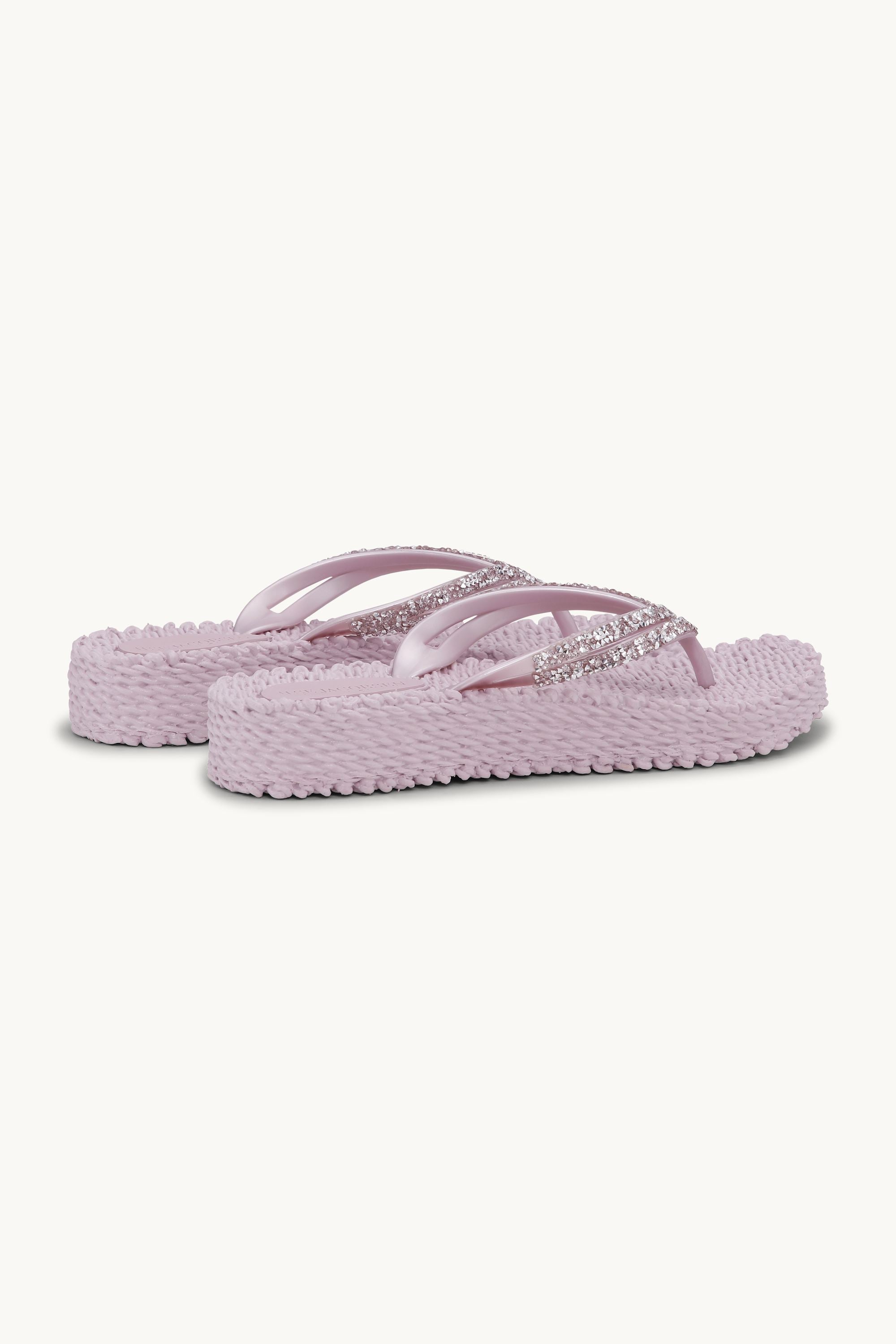 Platform Flip-flops Glitter Stones - Mauve Shadows