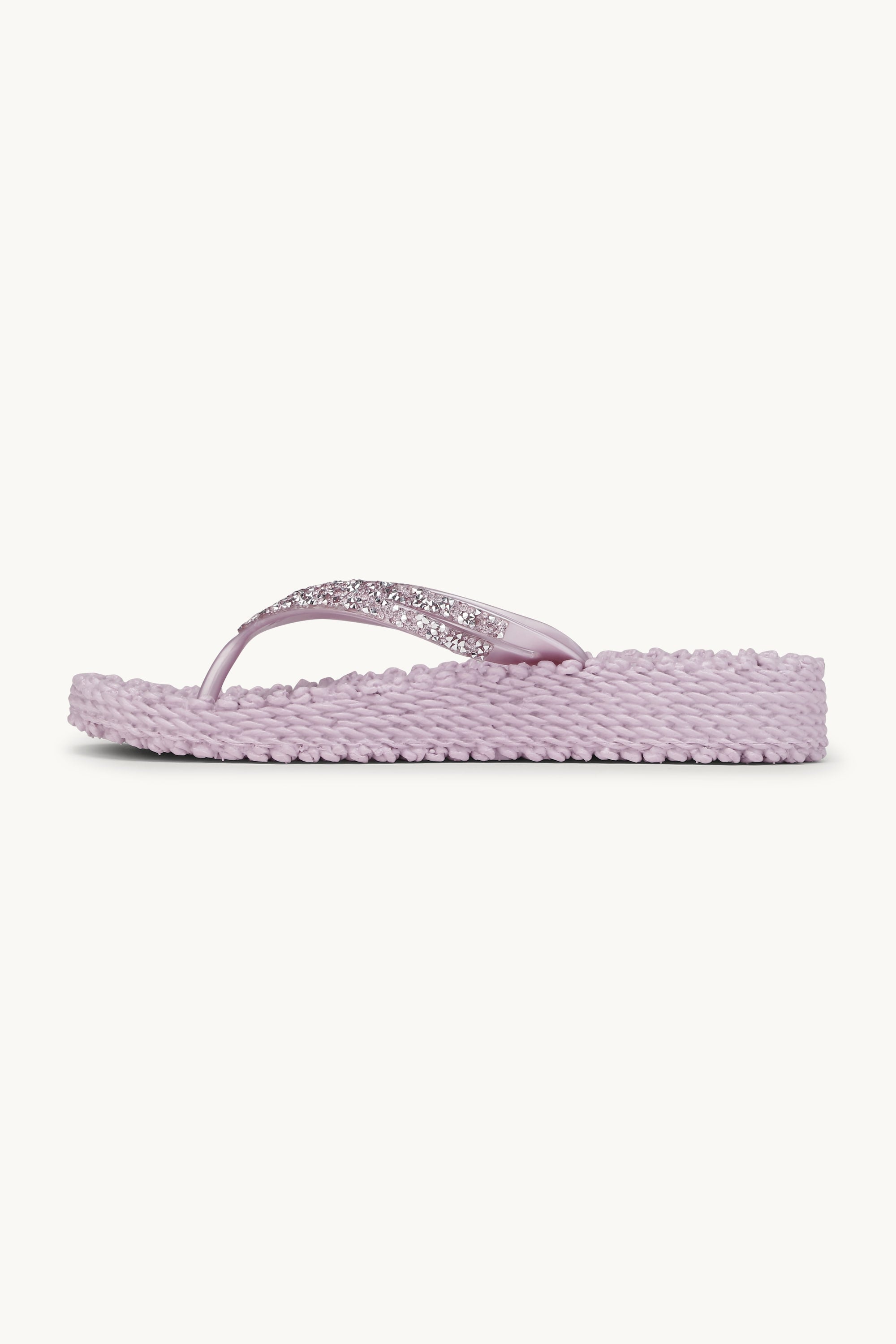 Platform Flip-flops Glitter Stones - Mauve Shadows