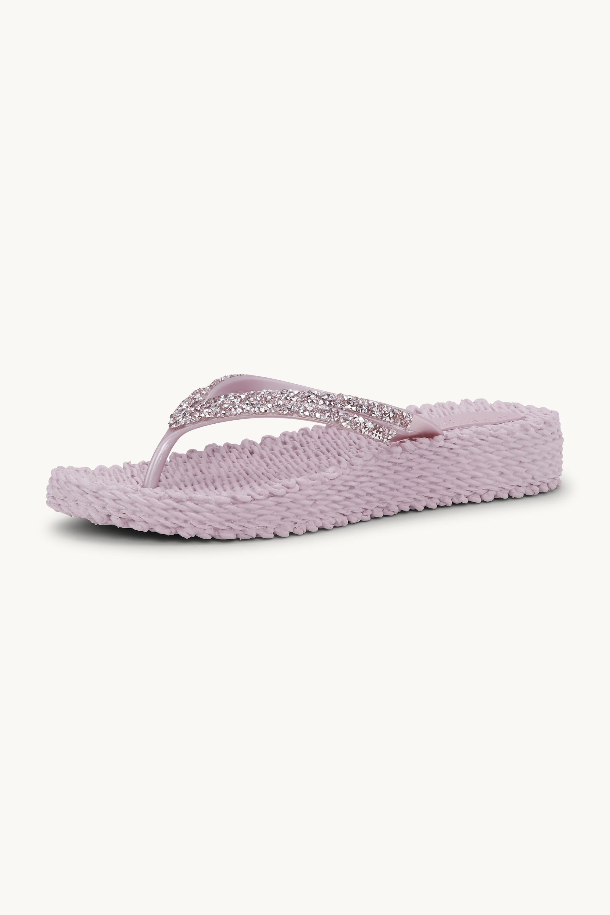 Platform Flip-flops Glitter Stones - Mauve Shadows